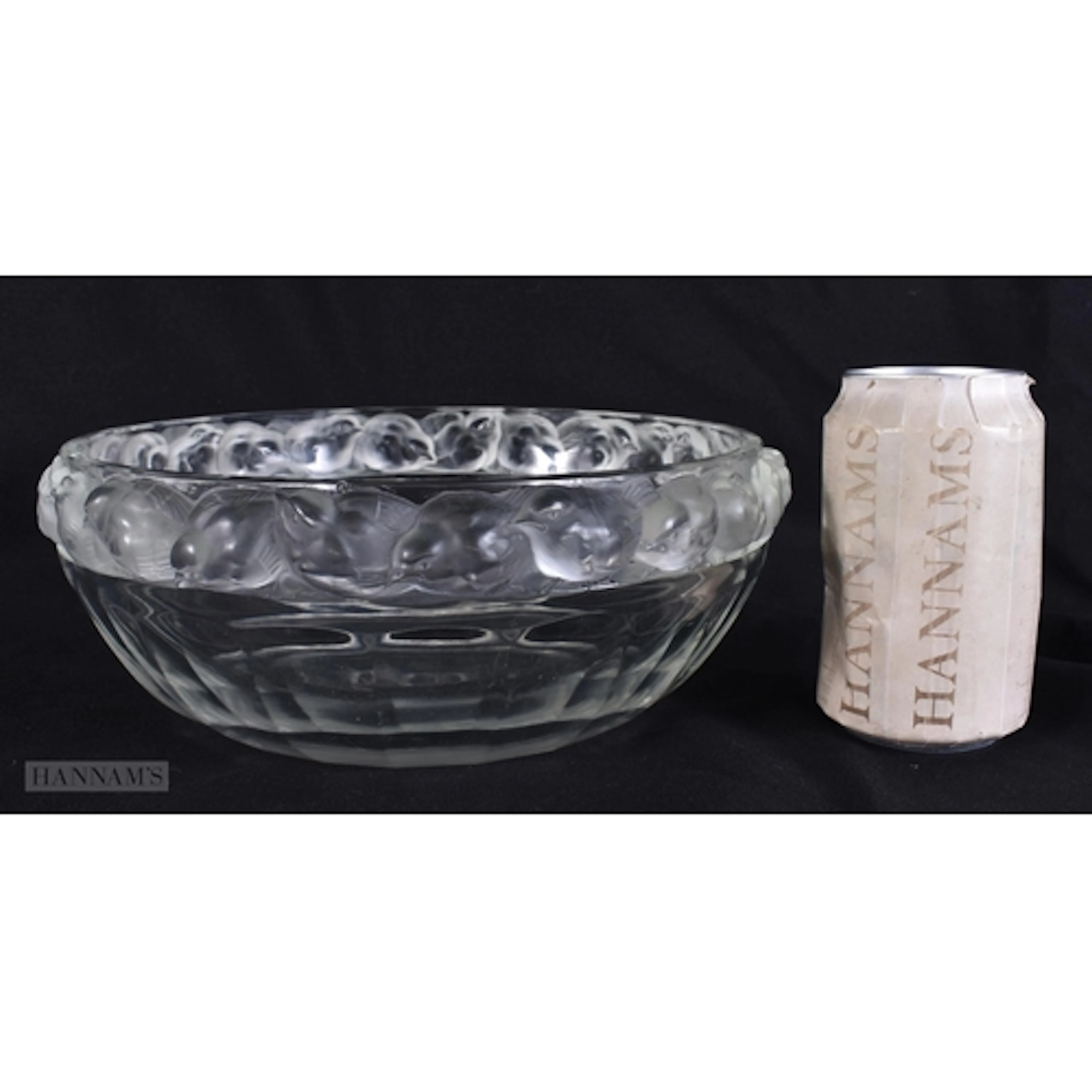 AN ART DECO FRENCH LALIQUE GLASS 'MESSENGERS' BOWL decorated...