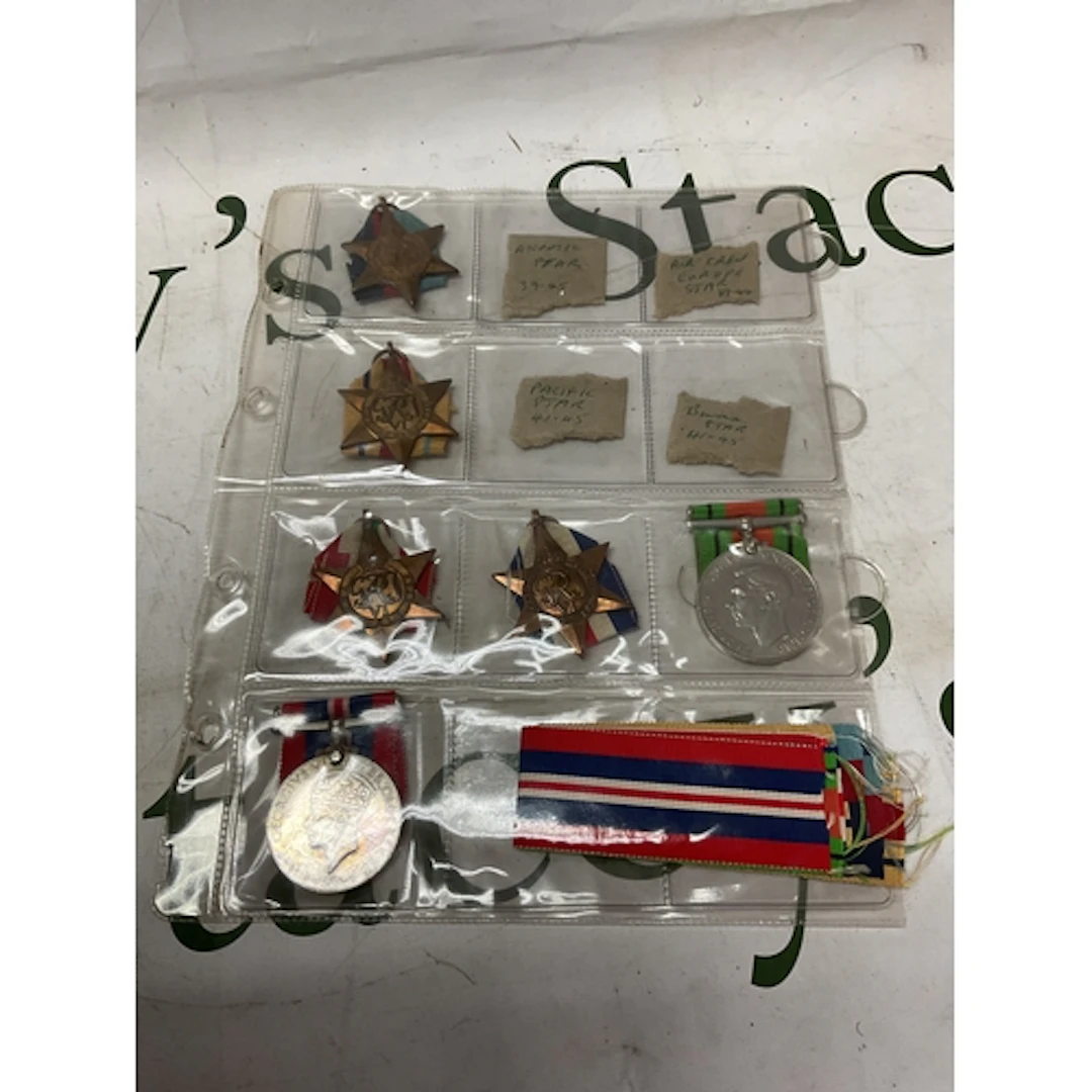 Qty WWII Medals and ribbons, 39-45, Italy, North Africa, F&a...