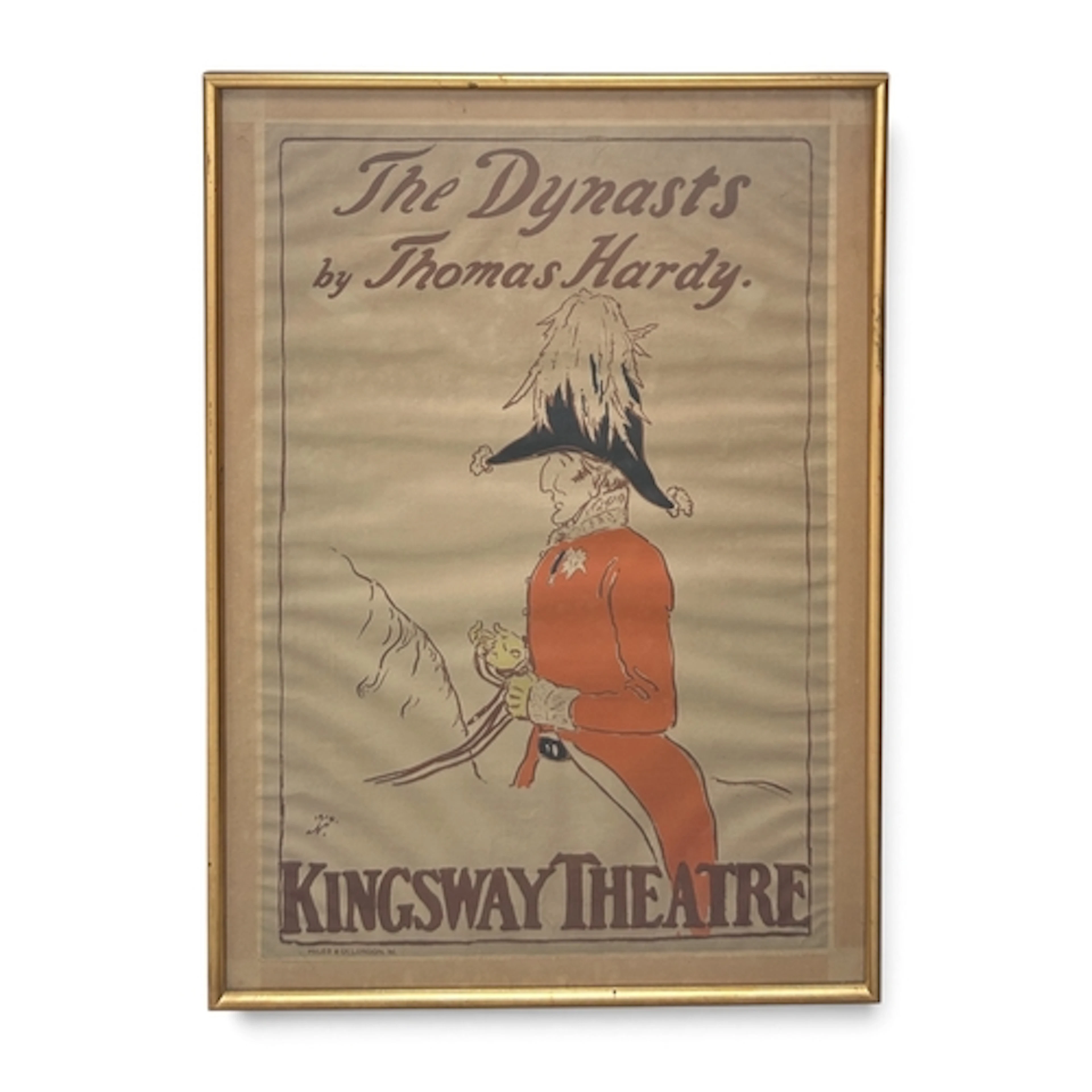 AN ANTIQUE THEATRE POSTER: THE DYNASTS, BY THOMAS HARDY For ...