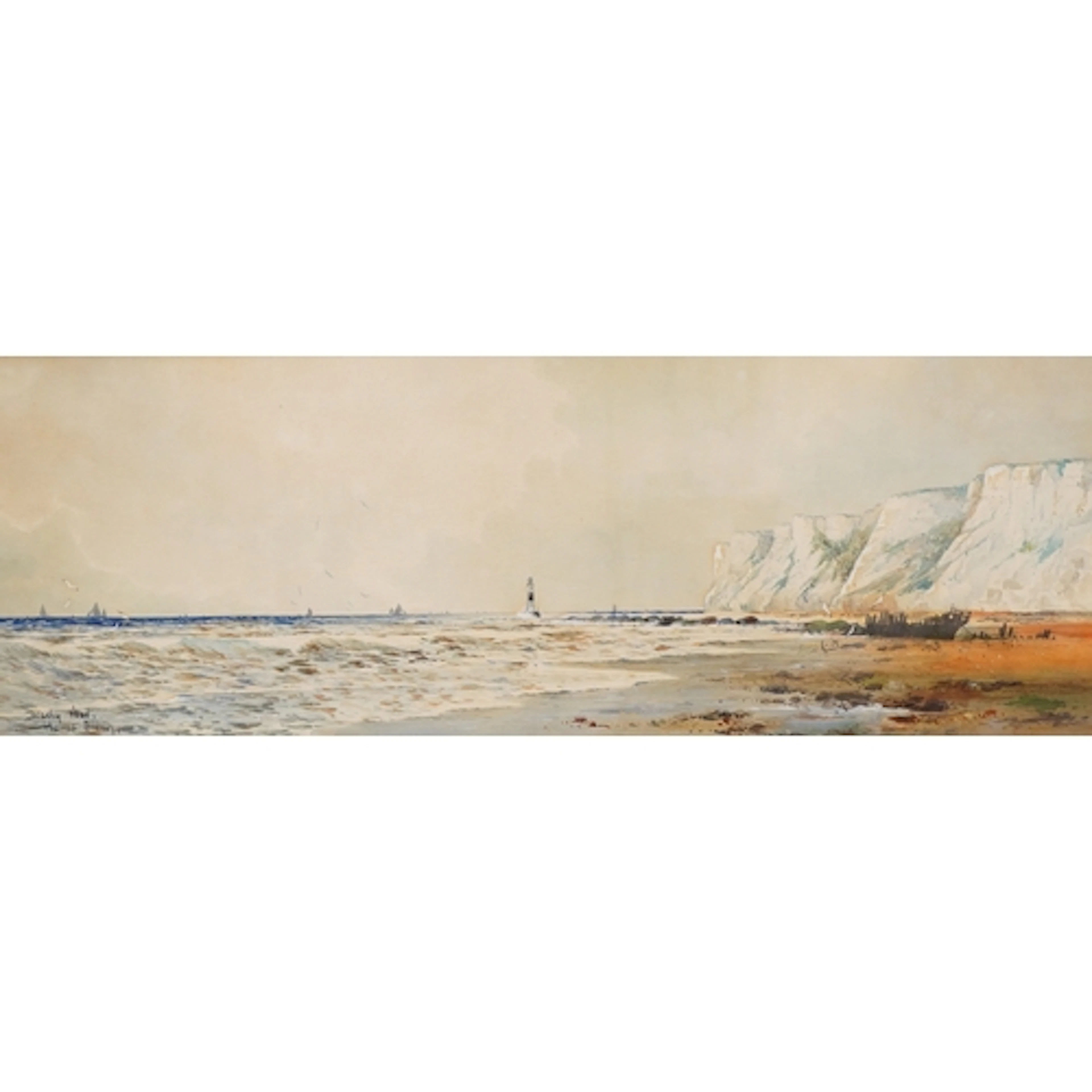 Thomas Sidney (19th. C), 'Beachy Head', signed and inscribed...