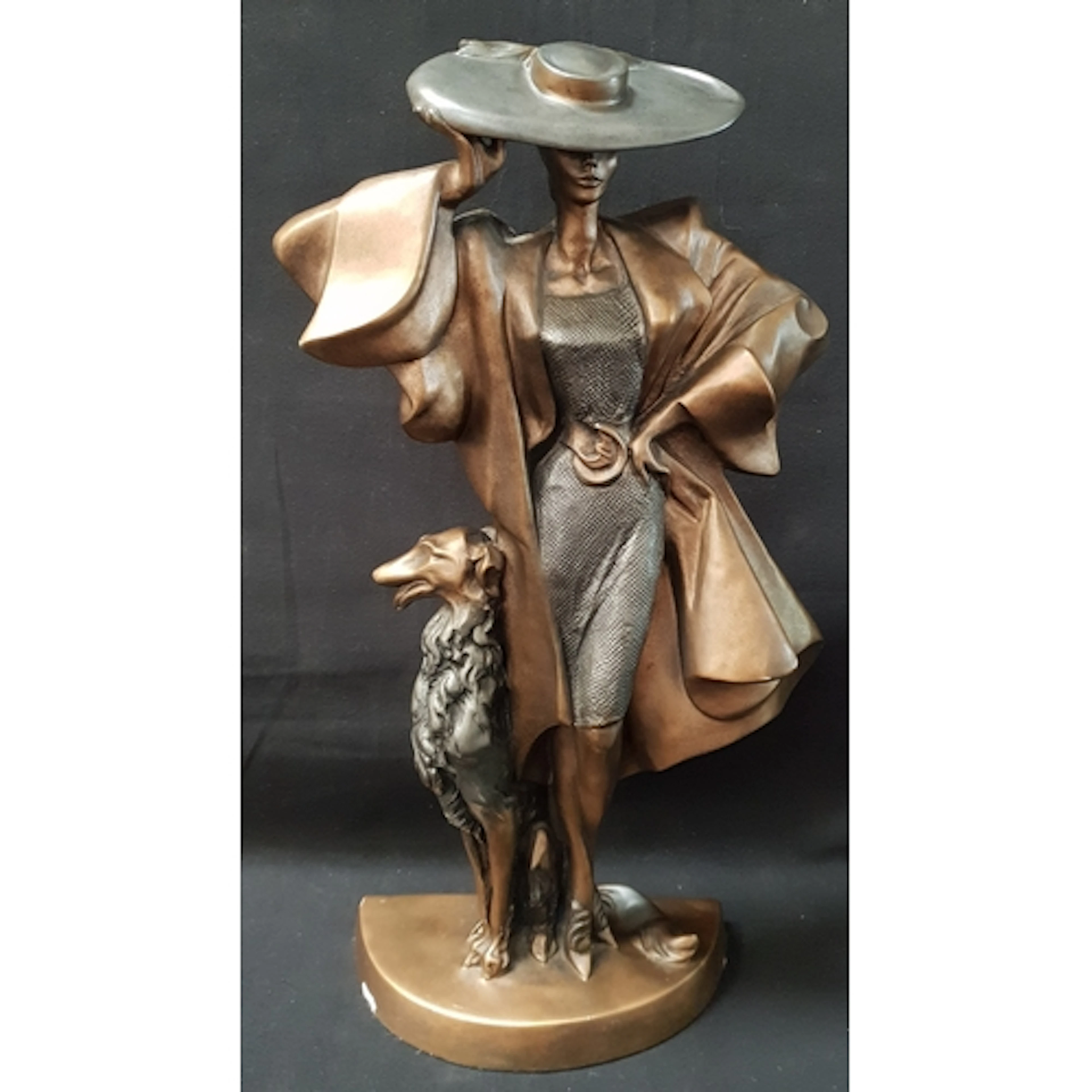 'FASHIONABLE' ART DECO STYLE SCULPTURE by Alexander Danel f...