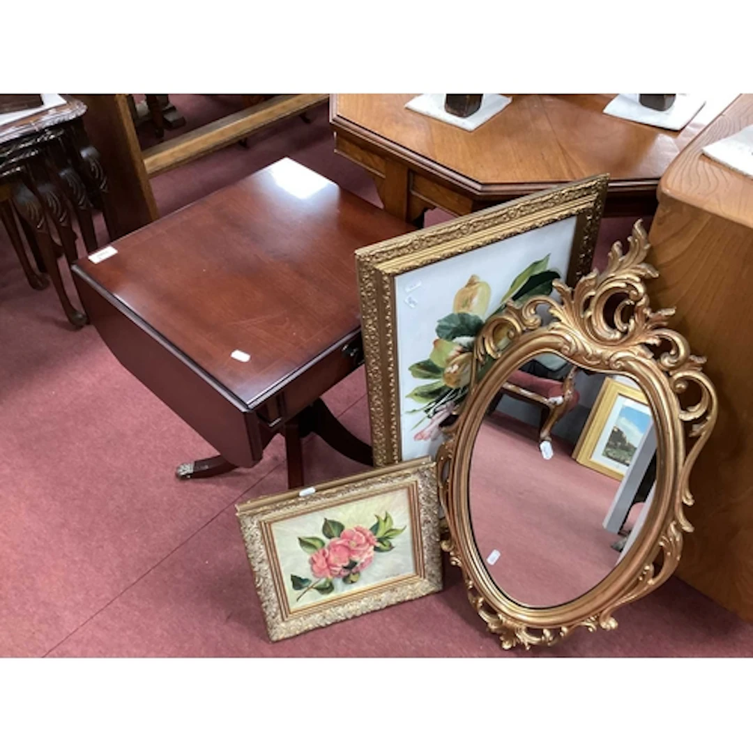Mahogany Sofa Table. Jill Crook, Still Life oil painting, an...