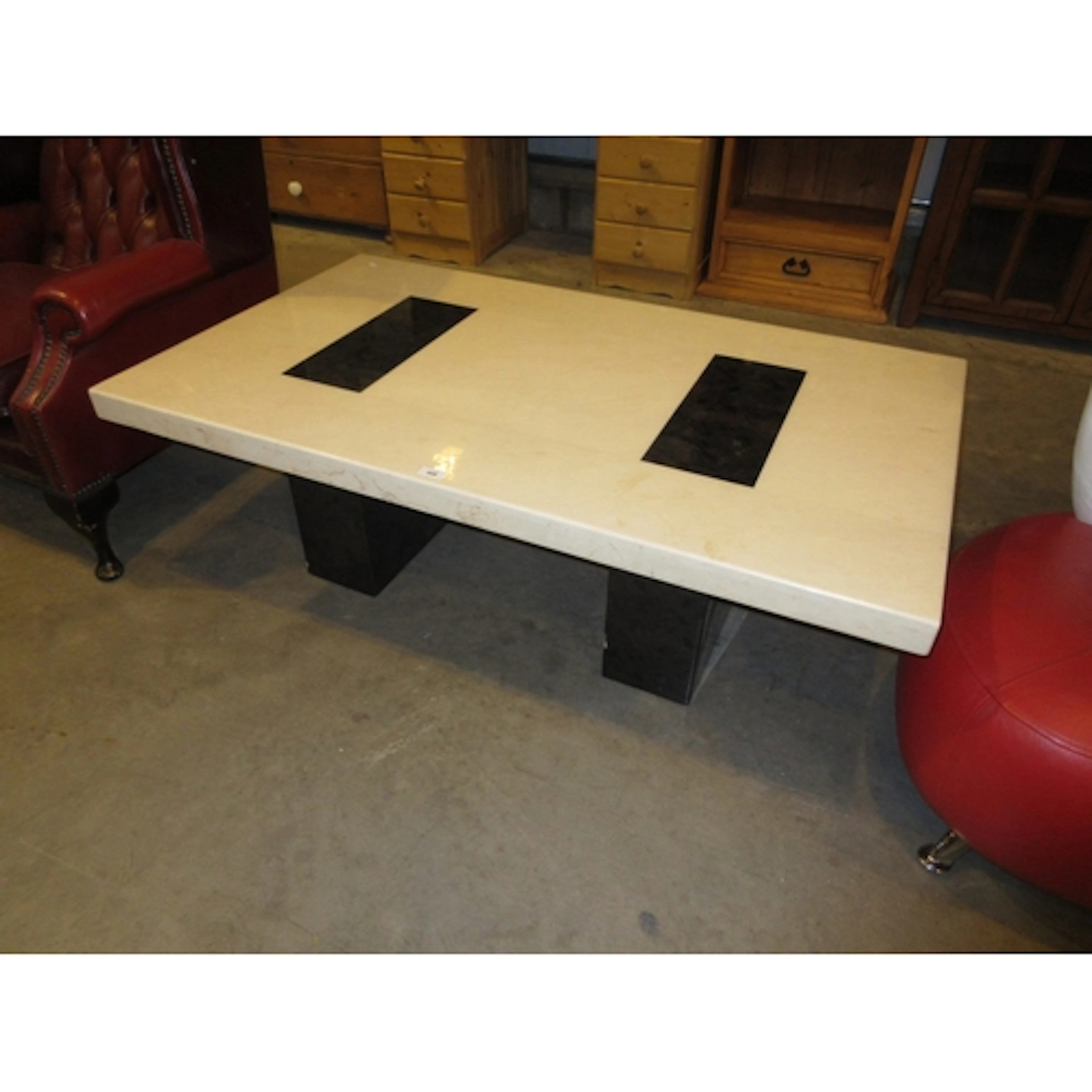 Reconstituted Marble Coffee Table, 130x76x46cm