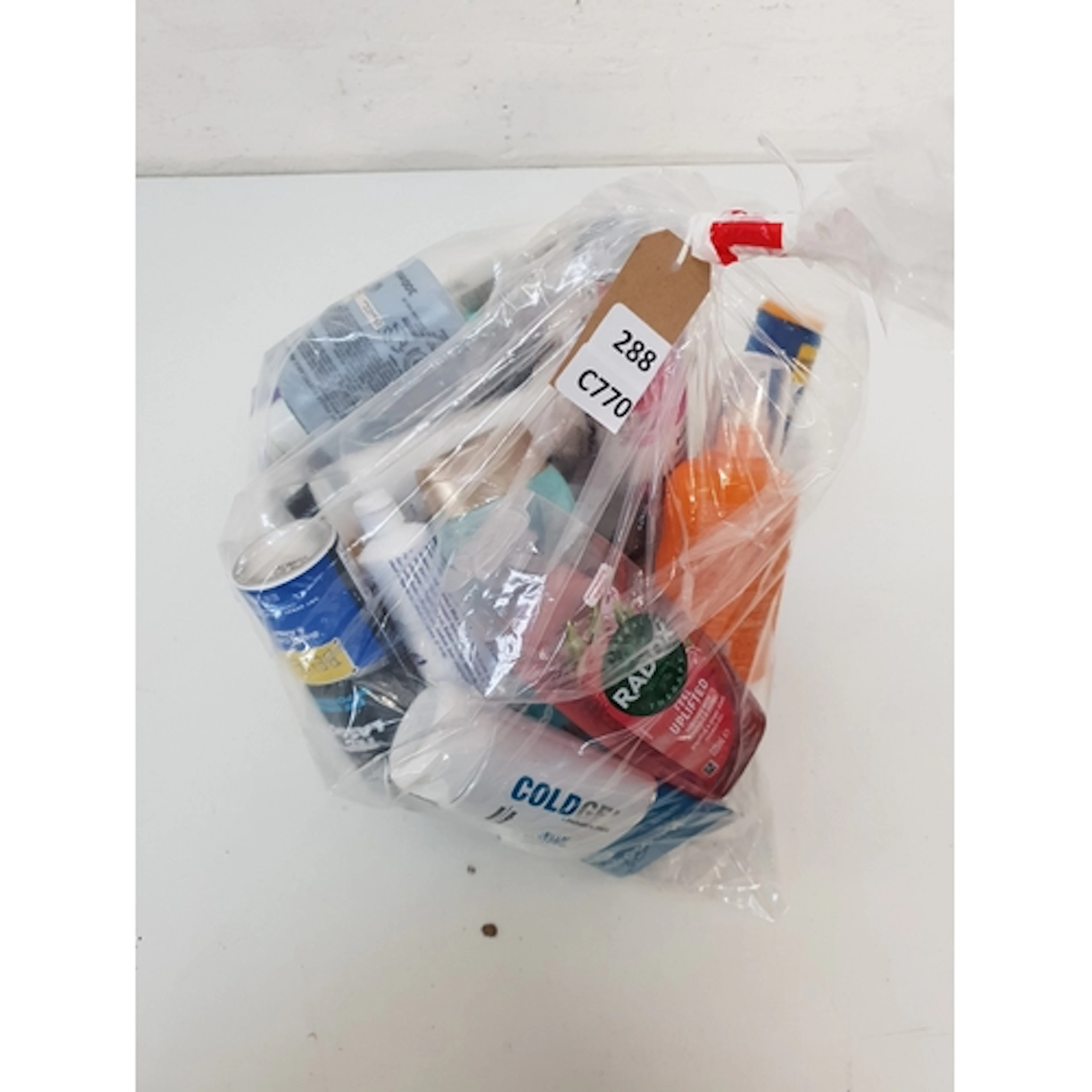 ONE BAG OF USED COSMETICS Including Dove, Radox, Batiste, a...