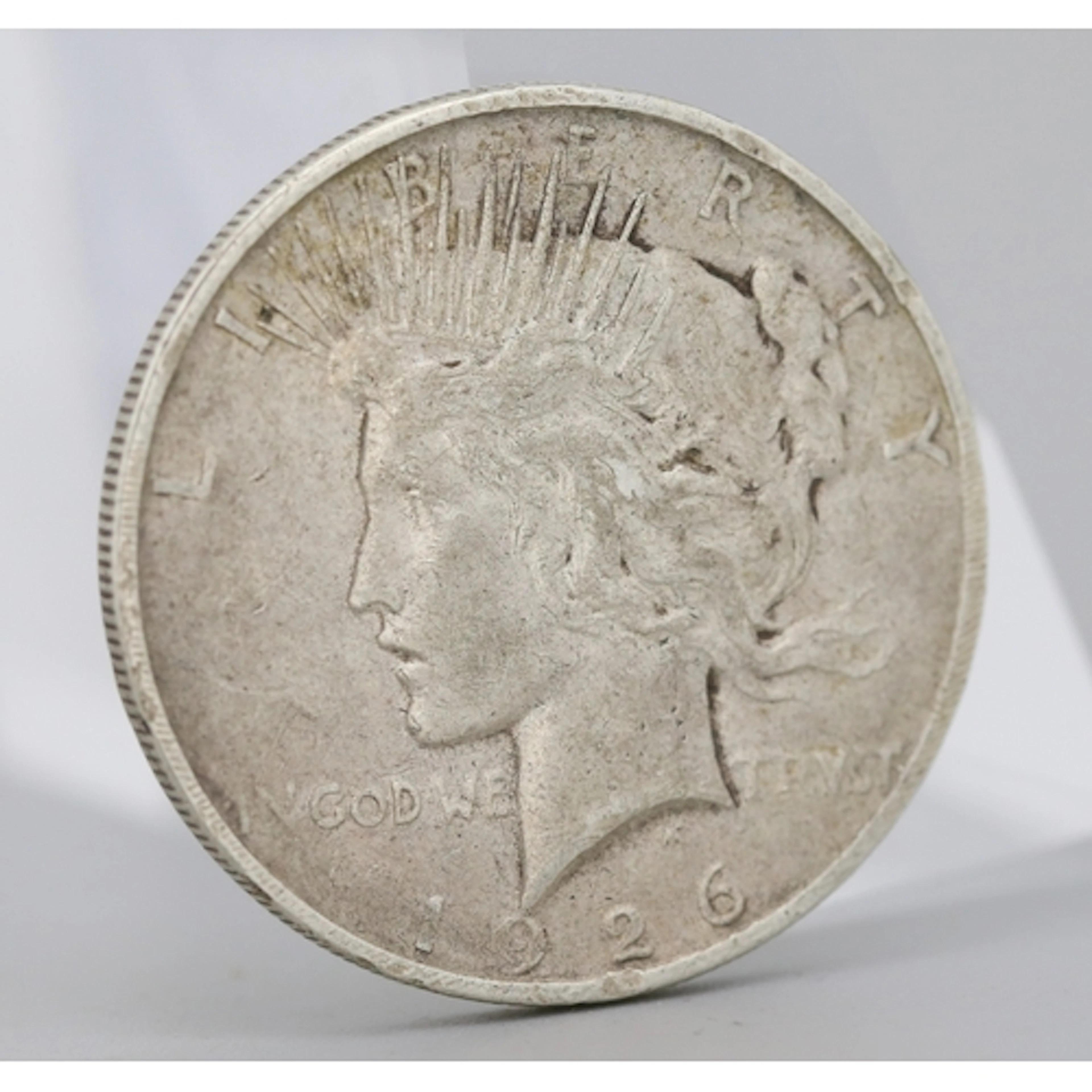 Silver United States of America Peace Dollar Coin 1926