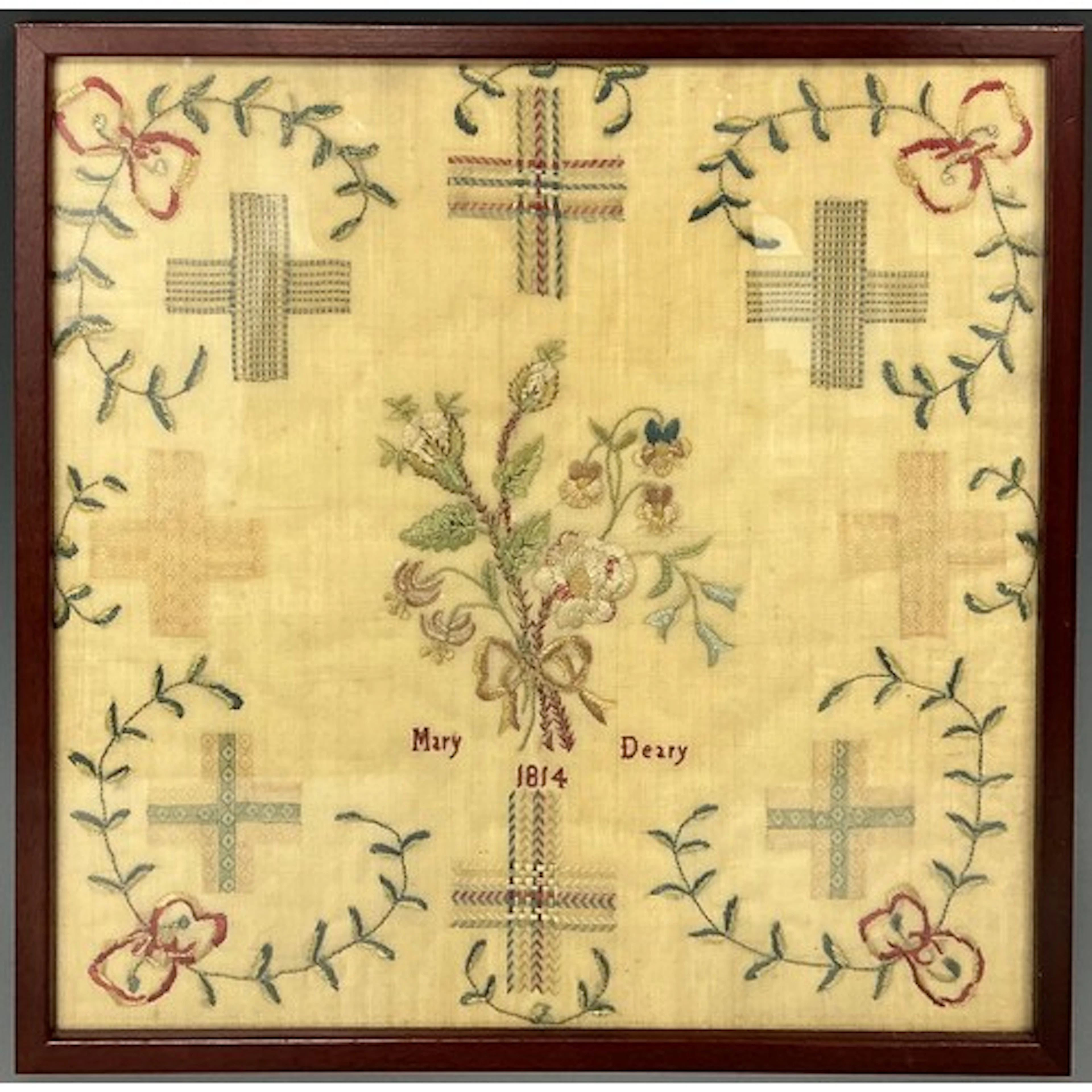 A George III Norfolk sampler, possibly Quaker, by Mary Deary...