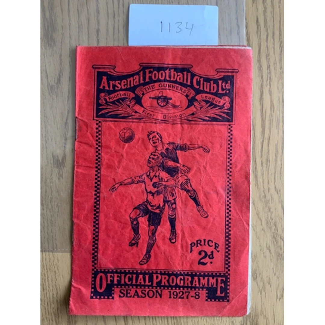1927 - 1928 Arsenal v Aston Villa FA Cup Football Programme:...