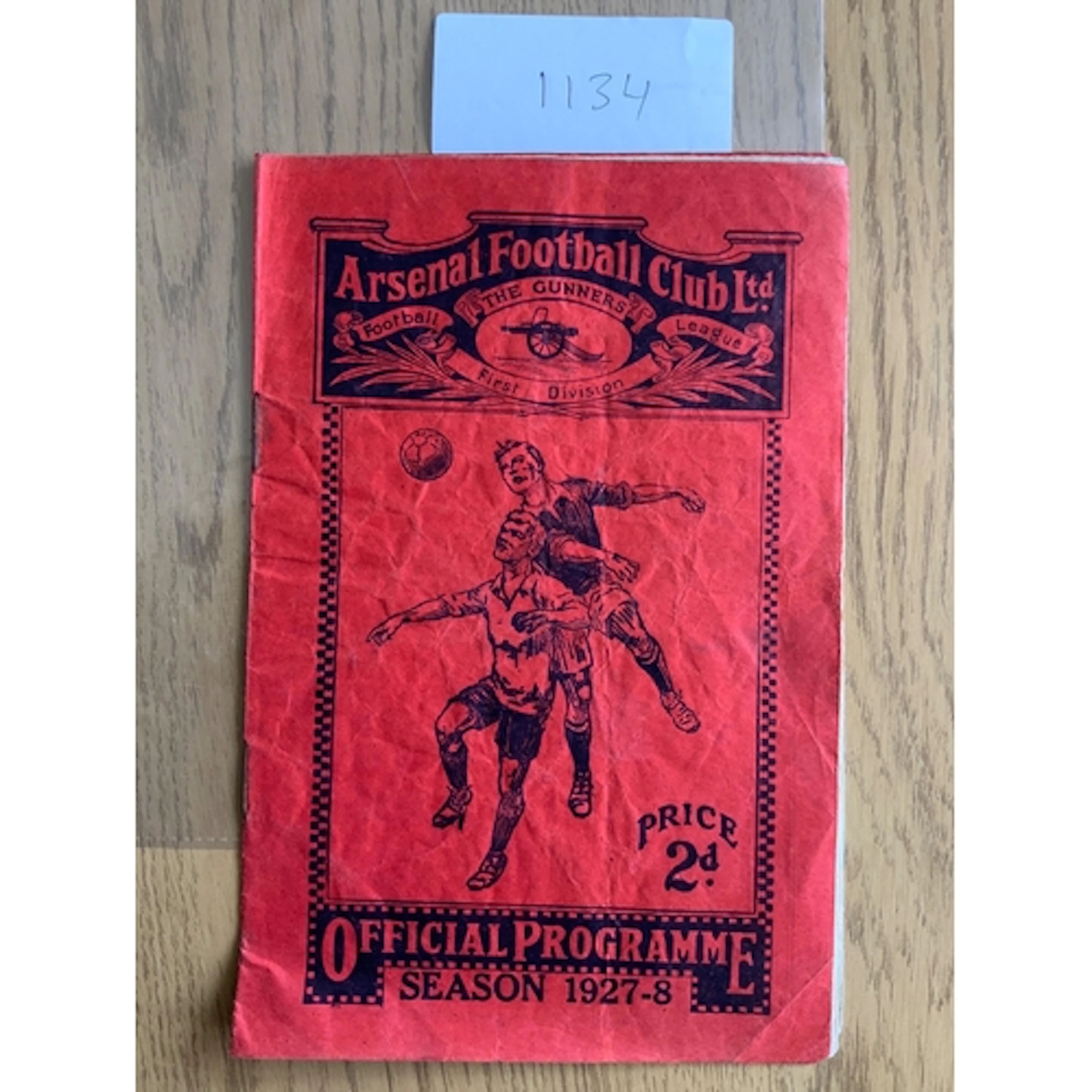 1927 - 1928 Arsenal v Aston Villa FA Cup Football Programme:...
