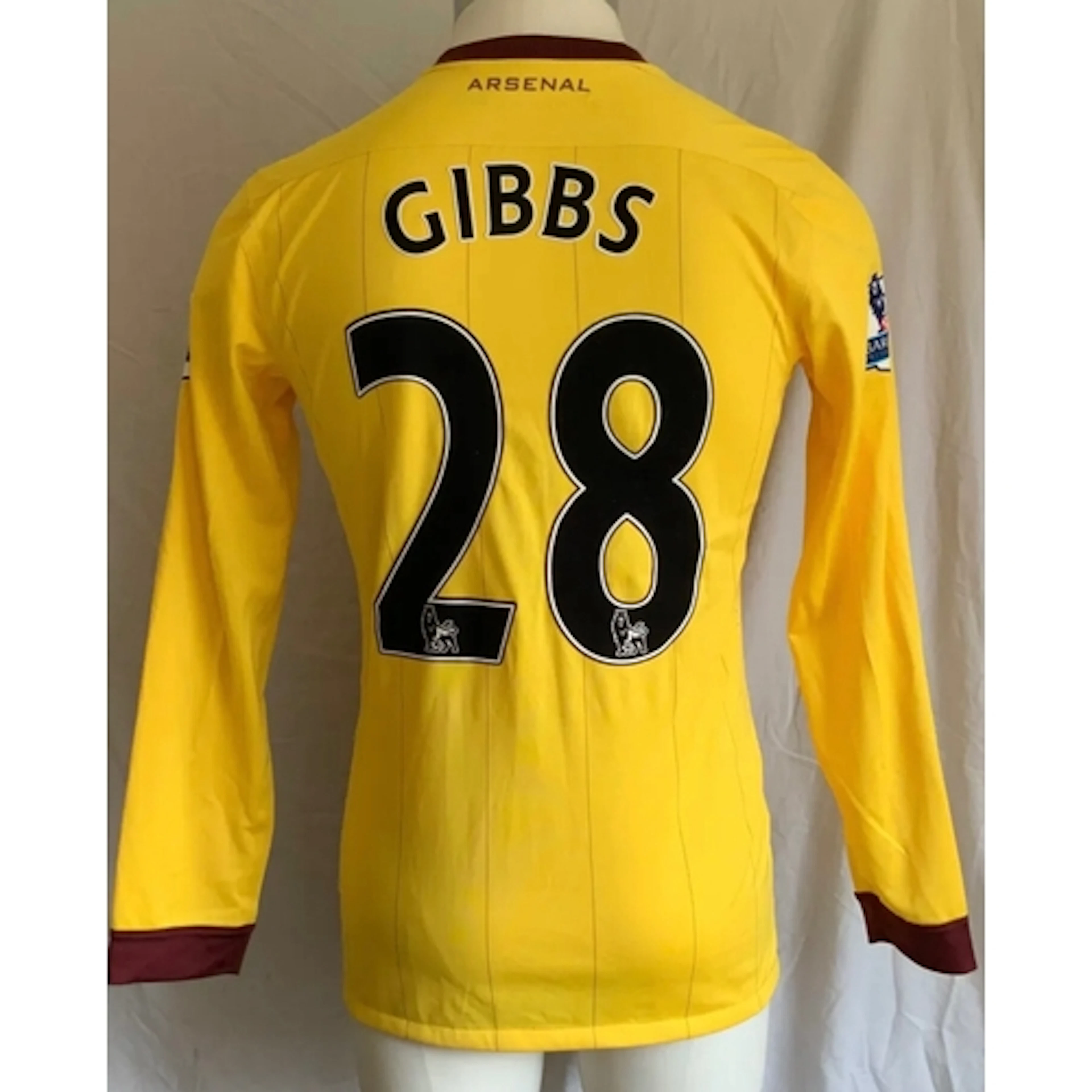 Arsenal 2010 / 11 Match Worn Football Shirt Gibbs: Worn in t...