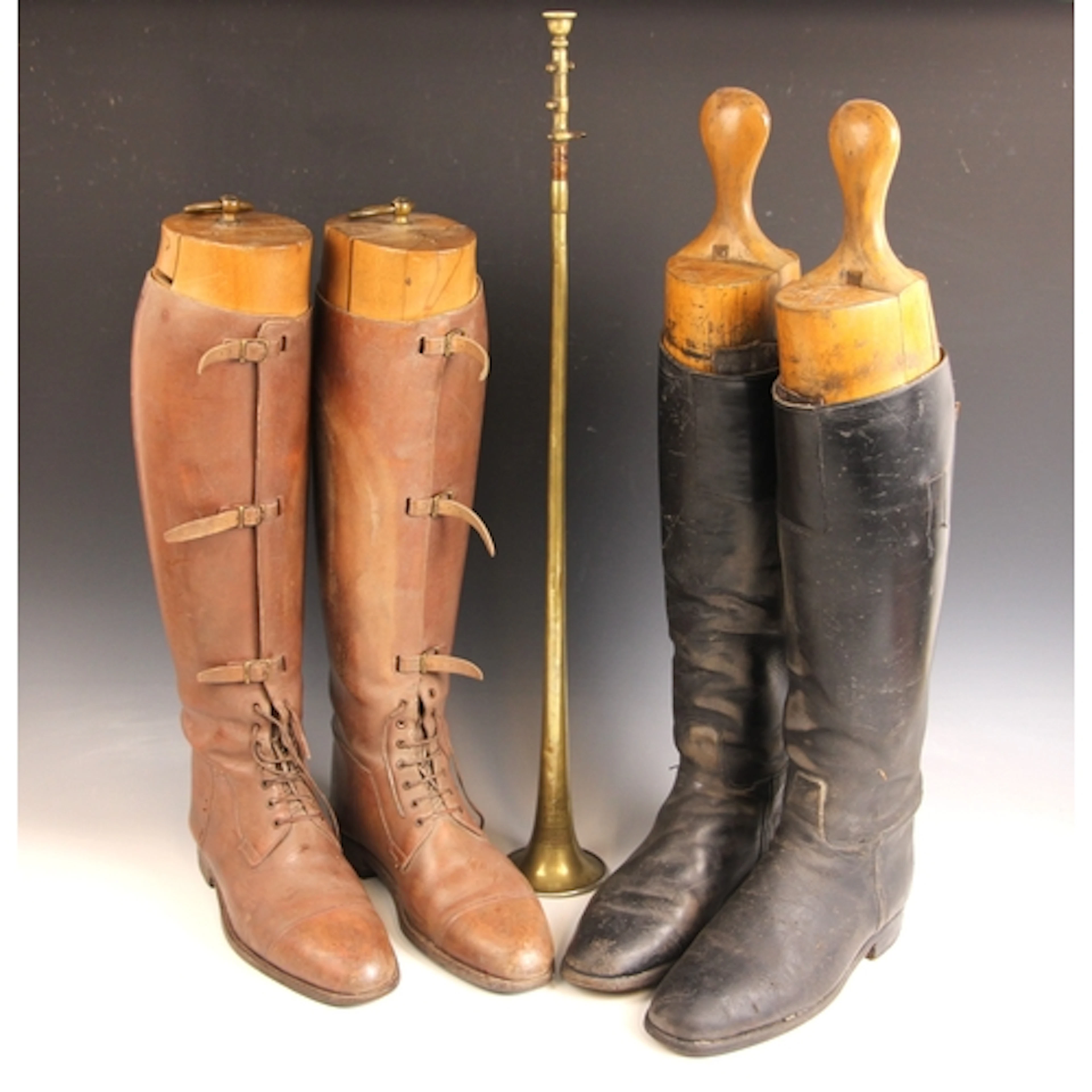 A Henry Keat & Sons 'Prize Medals' coaching horn, stamped ma...
