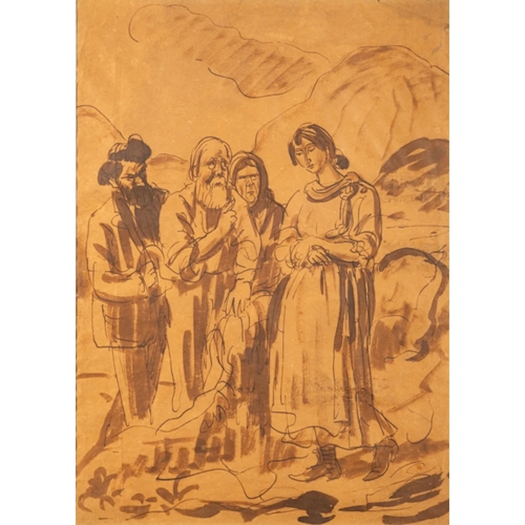 * Attributed to Augustus John (British, 1878-1961) - A study...