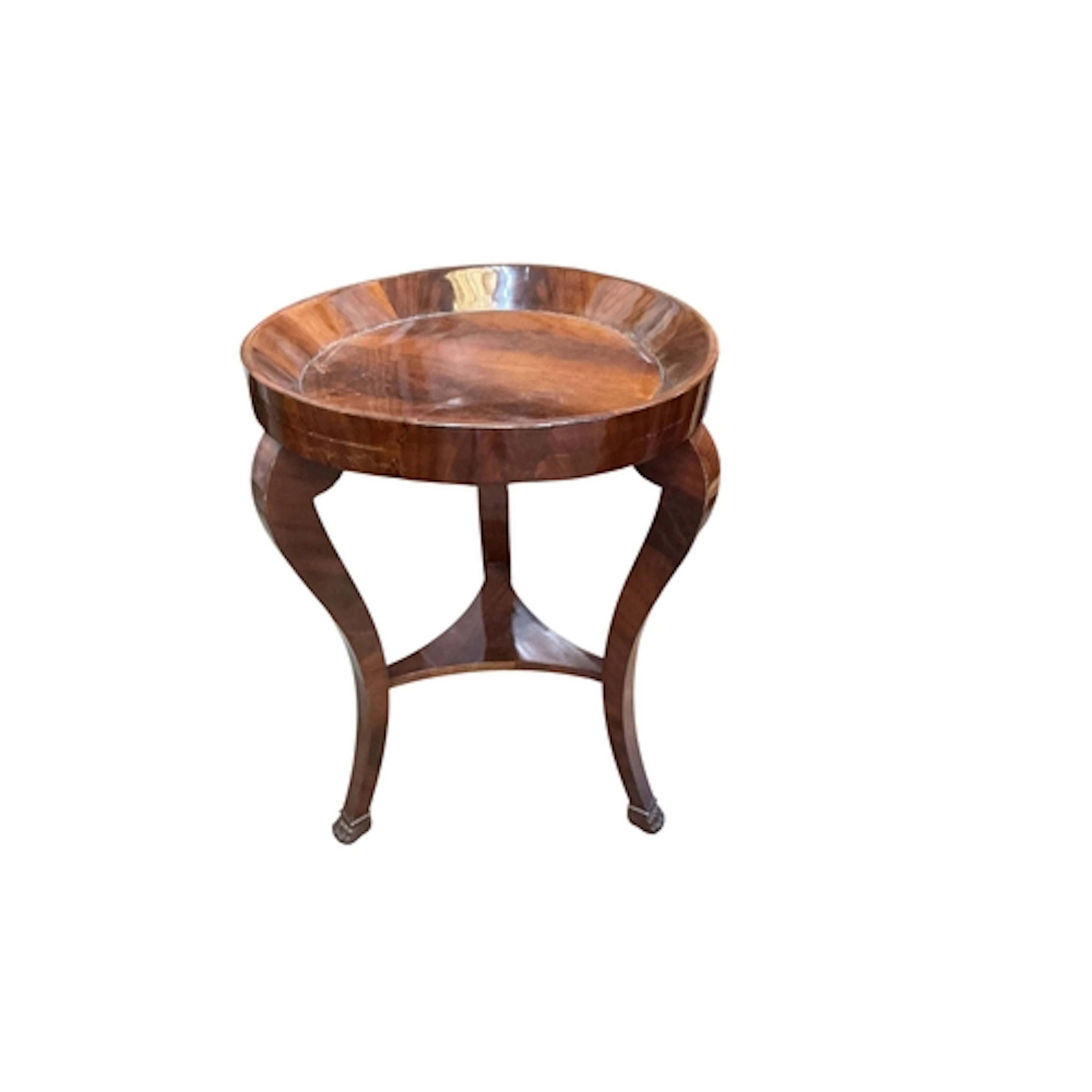 A Biedermeier style circular mahogany centre table, diameter...