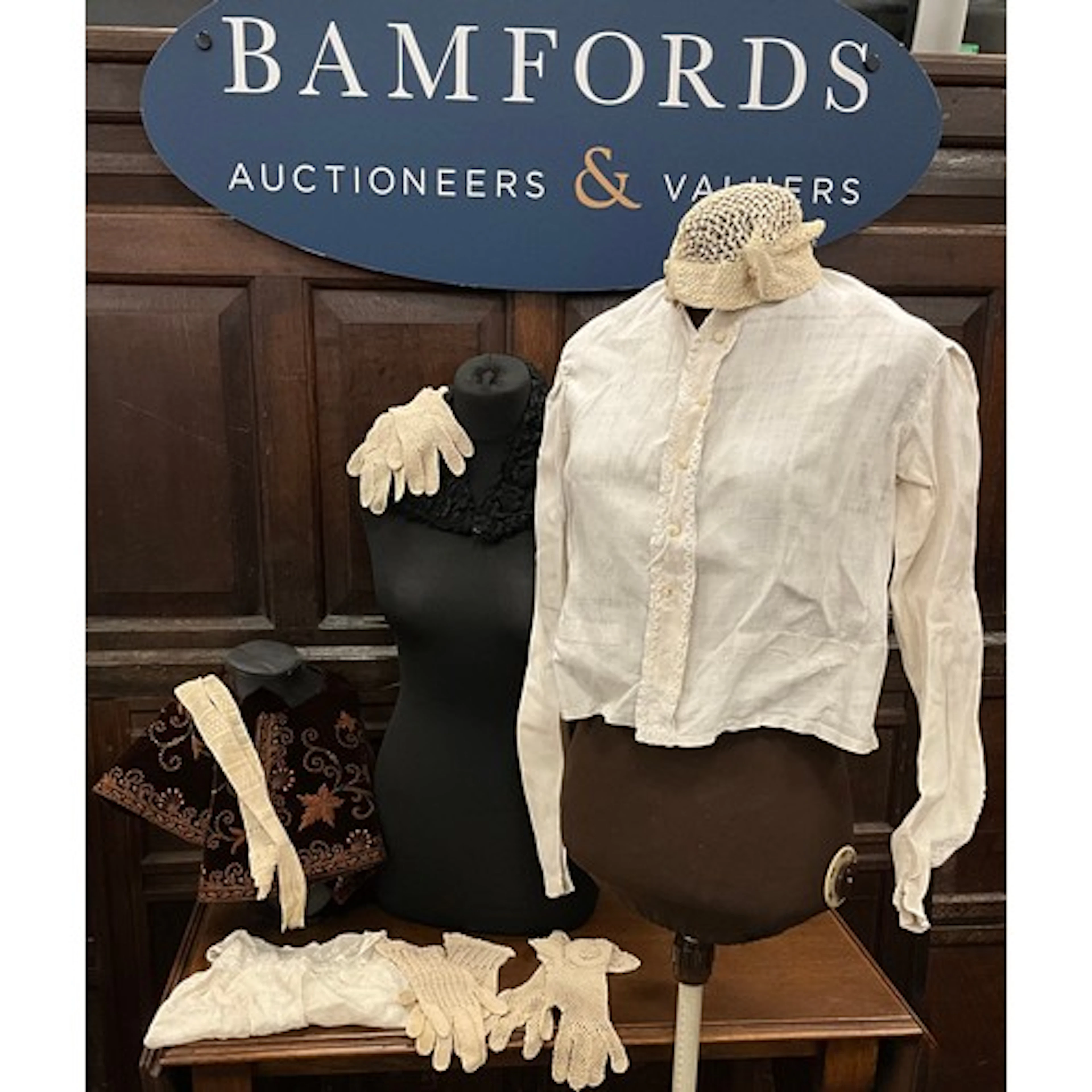 Vintage fashion - a Victorian cotton under-bodice with mothe...