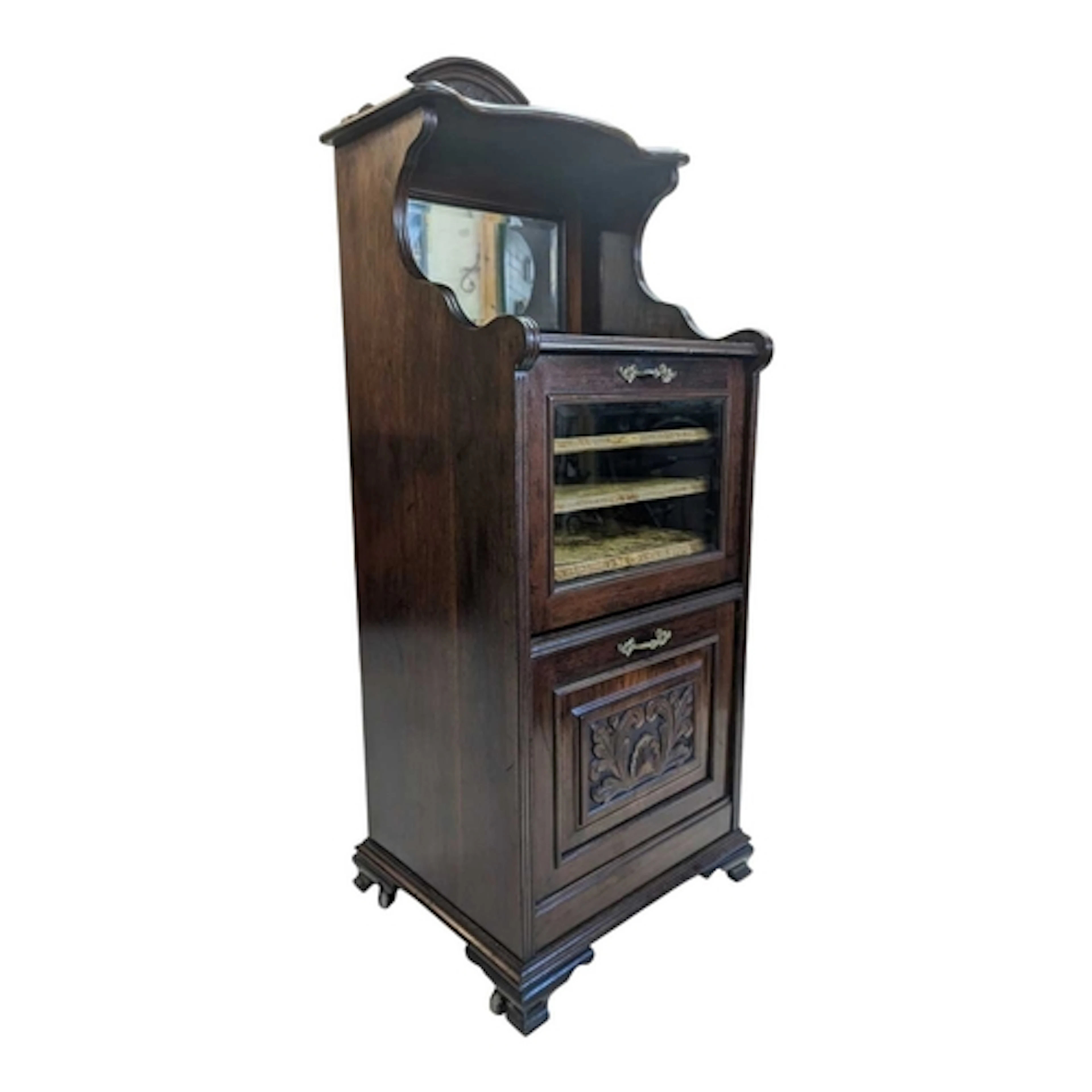 19th century Victorian mahogany music vinyl cabinet. Having ...