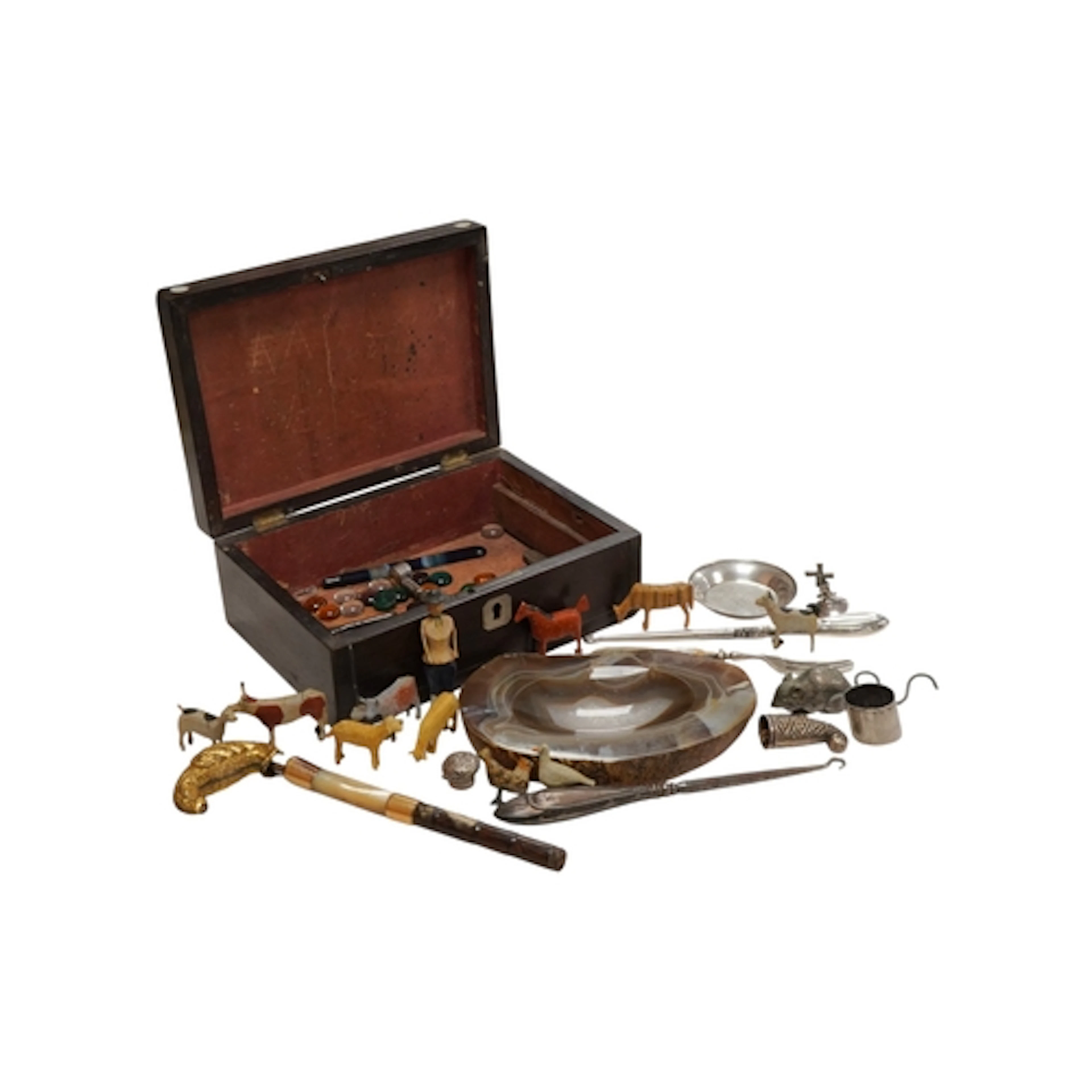 A group of assorted Victorian and later collectables to incl...