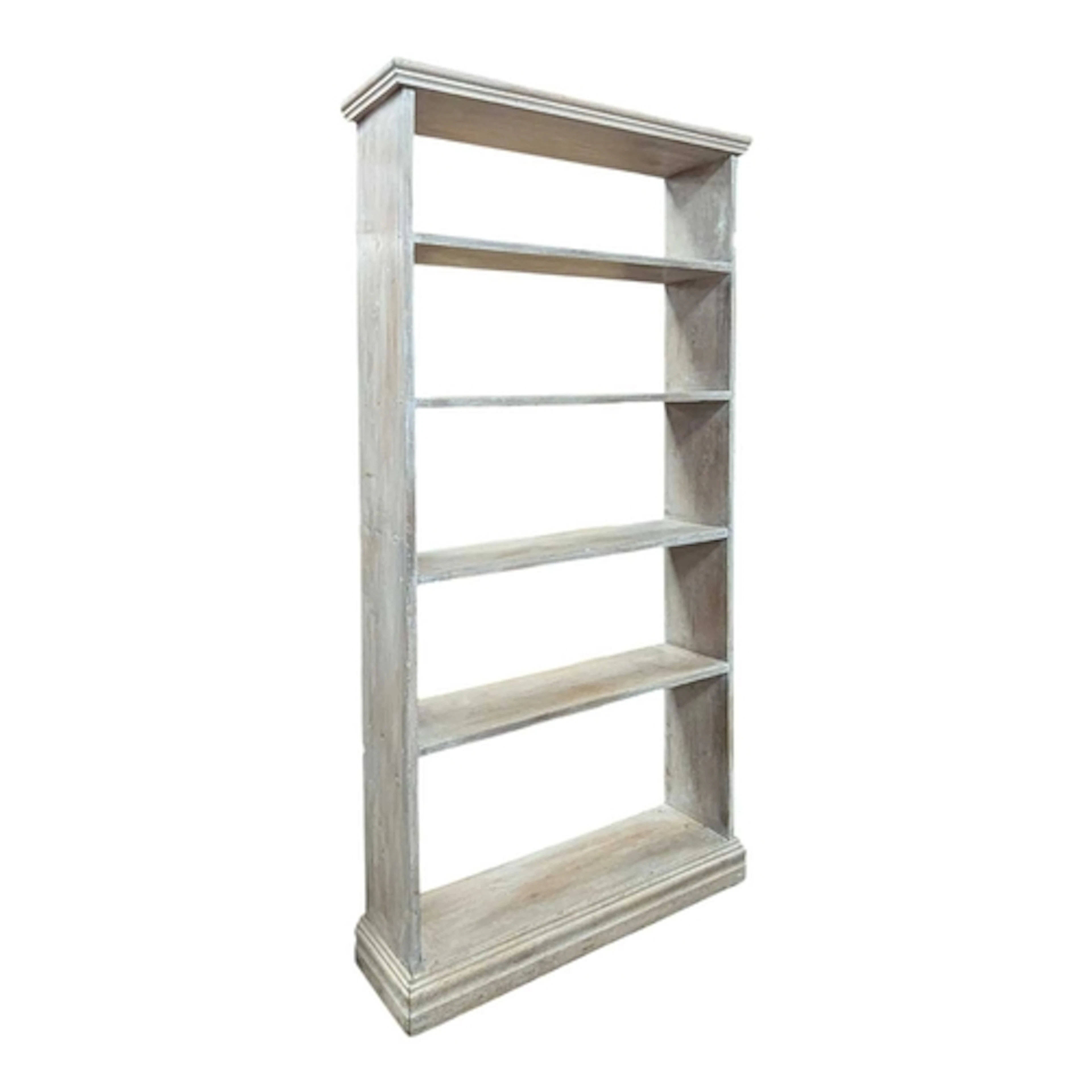 A vintage 20th century painted pine shelf / bookcase. Series...