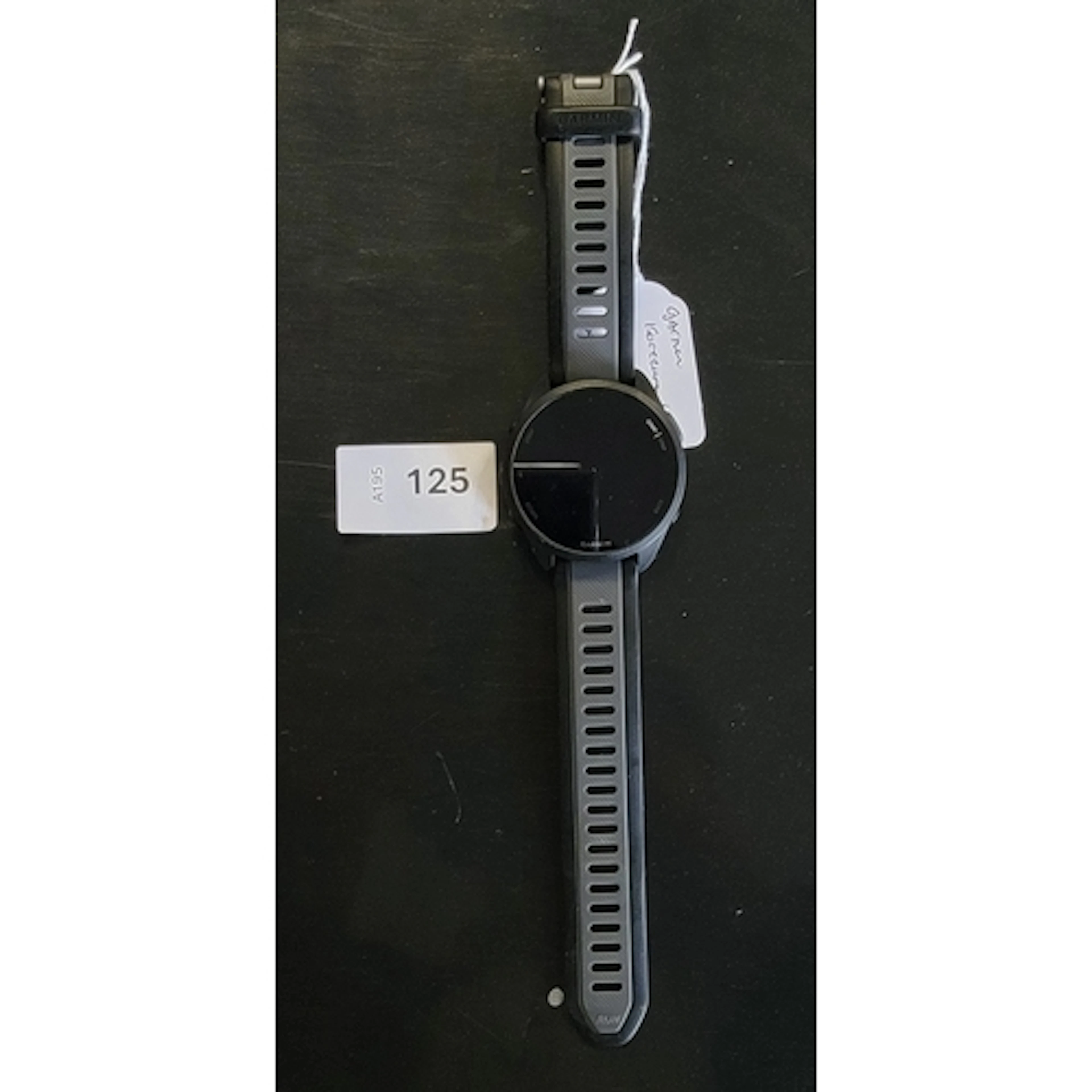 GARMIN FORERUNNER 165 WATCH serial number: 89R8772233; wiped...