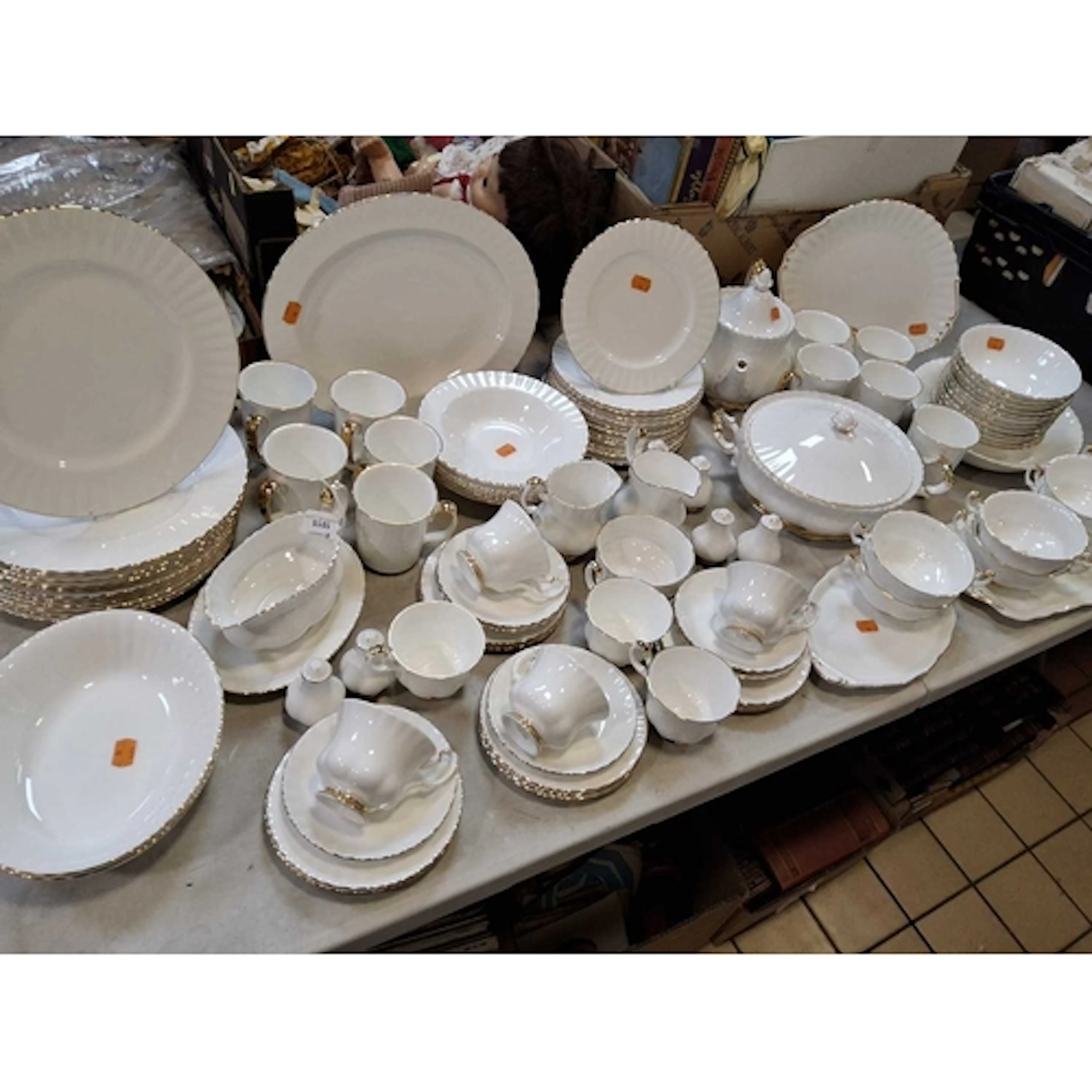 A 'VAL D'OR' DINNER SERVICE BY ROYAL ALBERT comprising an ov...