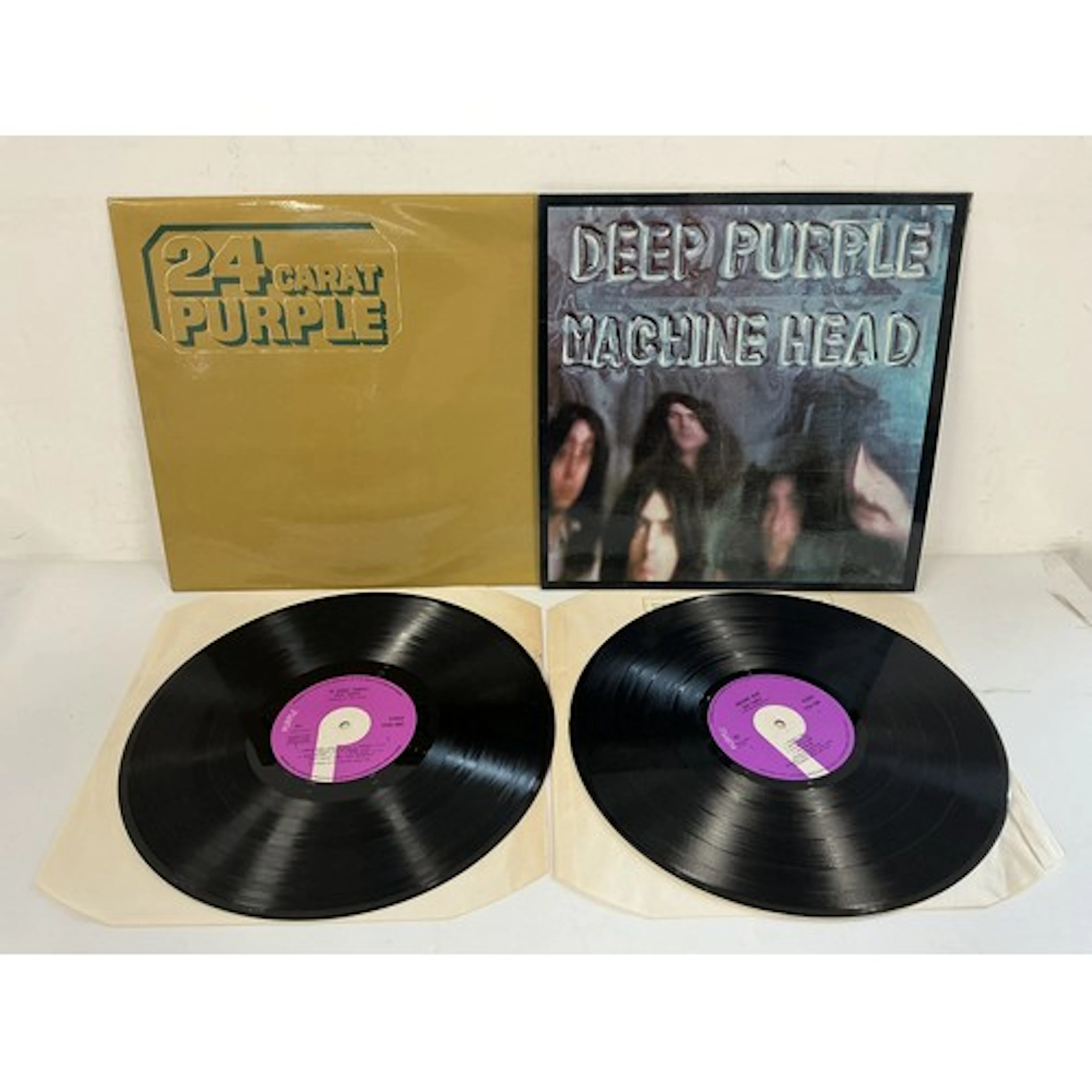 Two Deep Purple LPs comprising a first UK pressing of Machin...