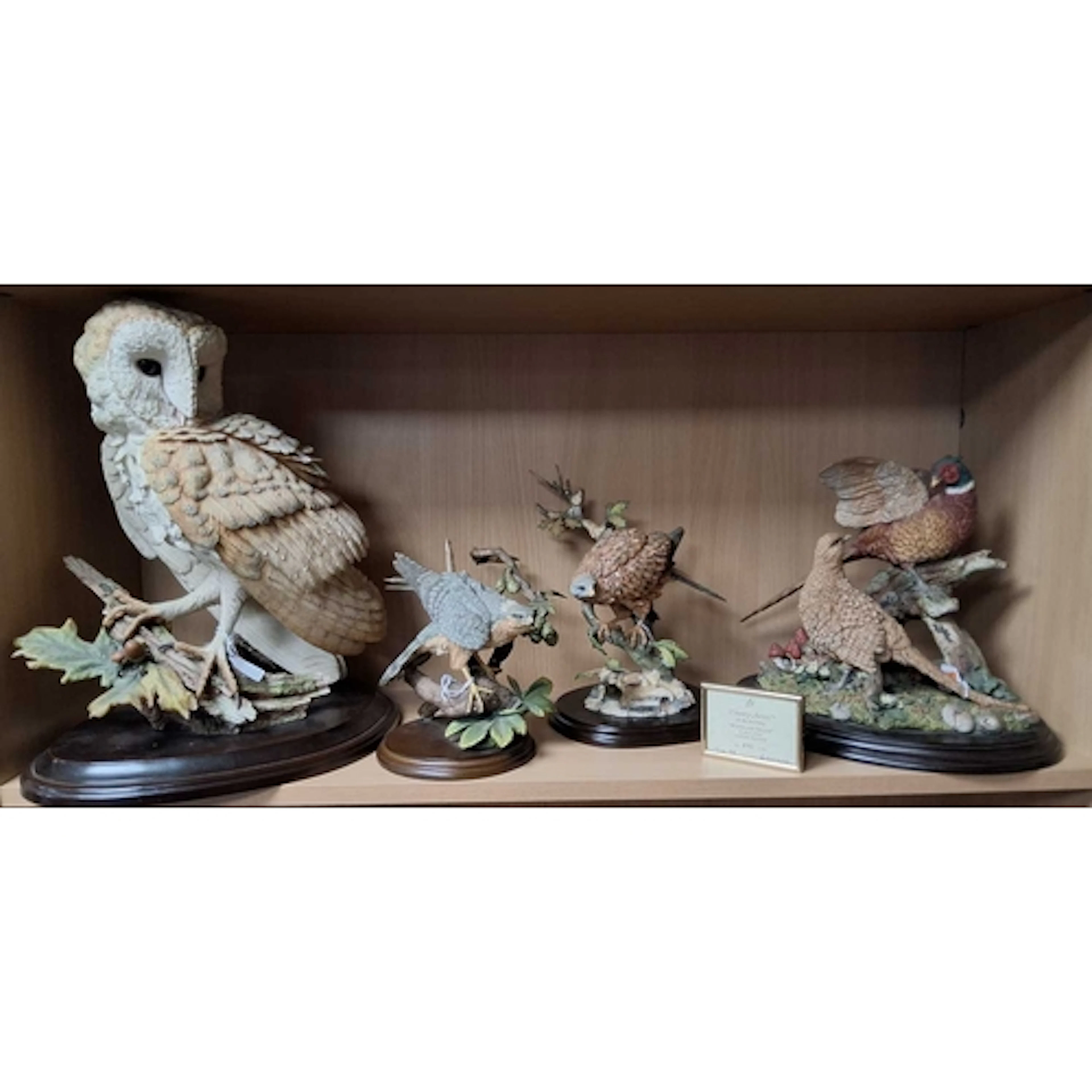 FOUR LARGE COUNTRY ARTISTS BIRD SCULPTURES, comprising Woodl...