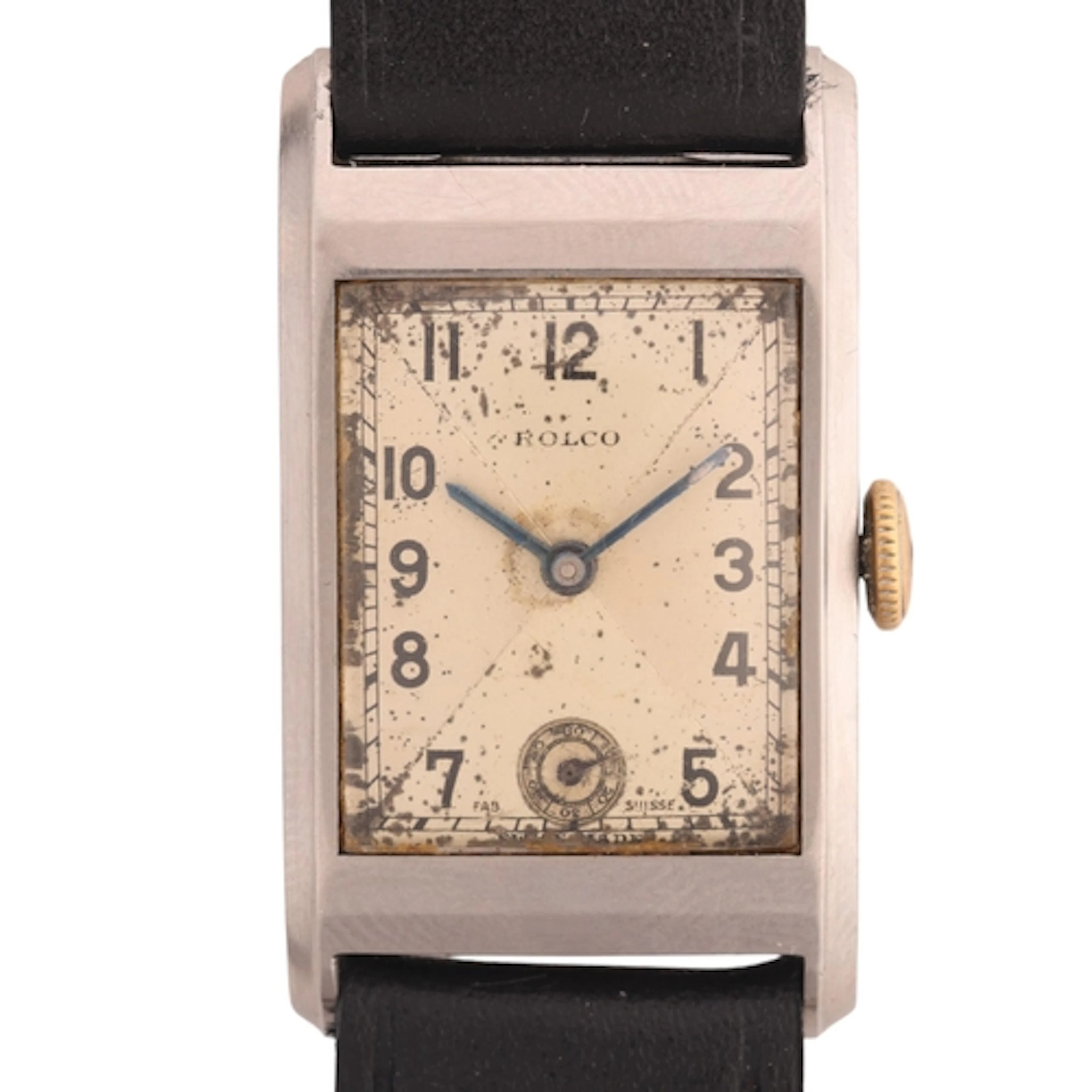ROLCO (ROLEX SUBSIDIARY BRAND) - an Art Deco stainless steel...