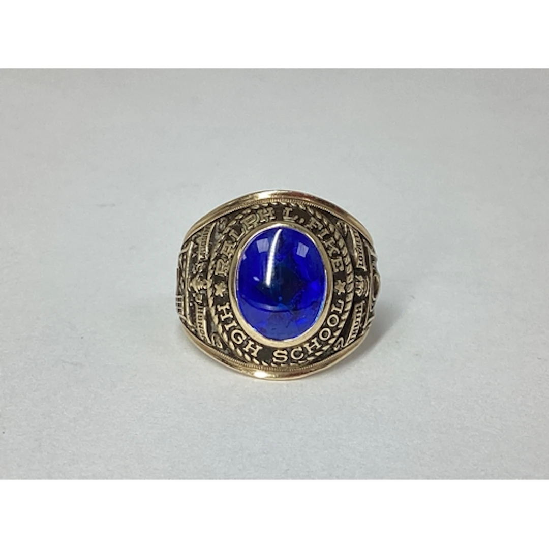 A Single Stone American College Style Ring, 'Ralph L. Fike H...