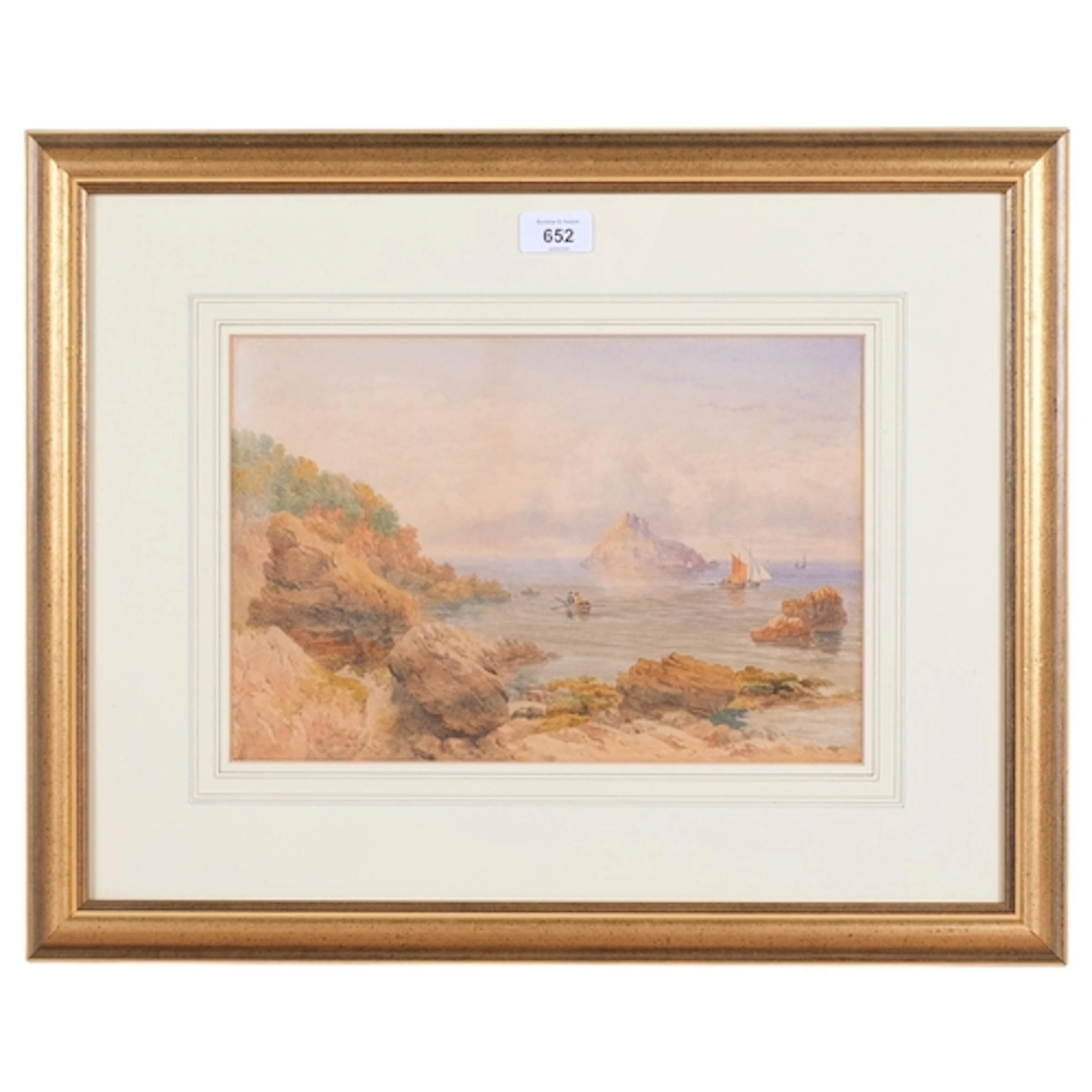 John William Salter (1825 - 1891), coastal scene, 1886, wate...