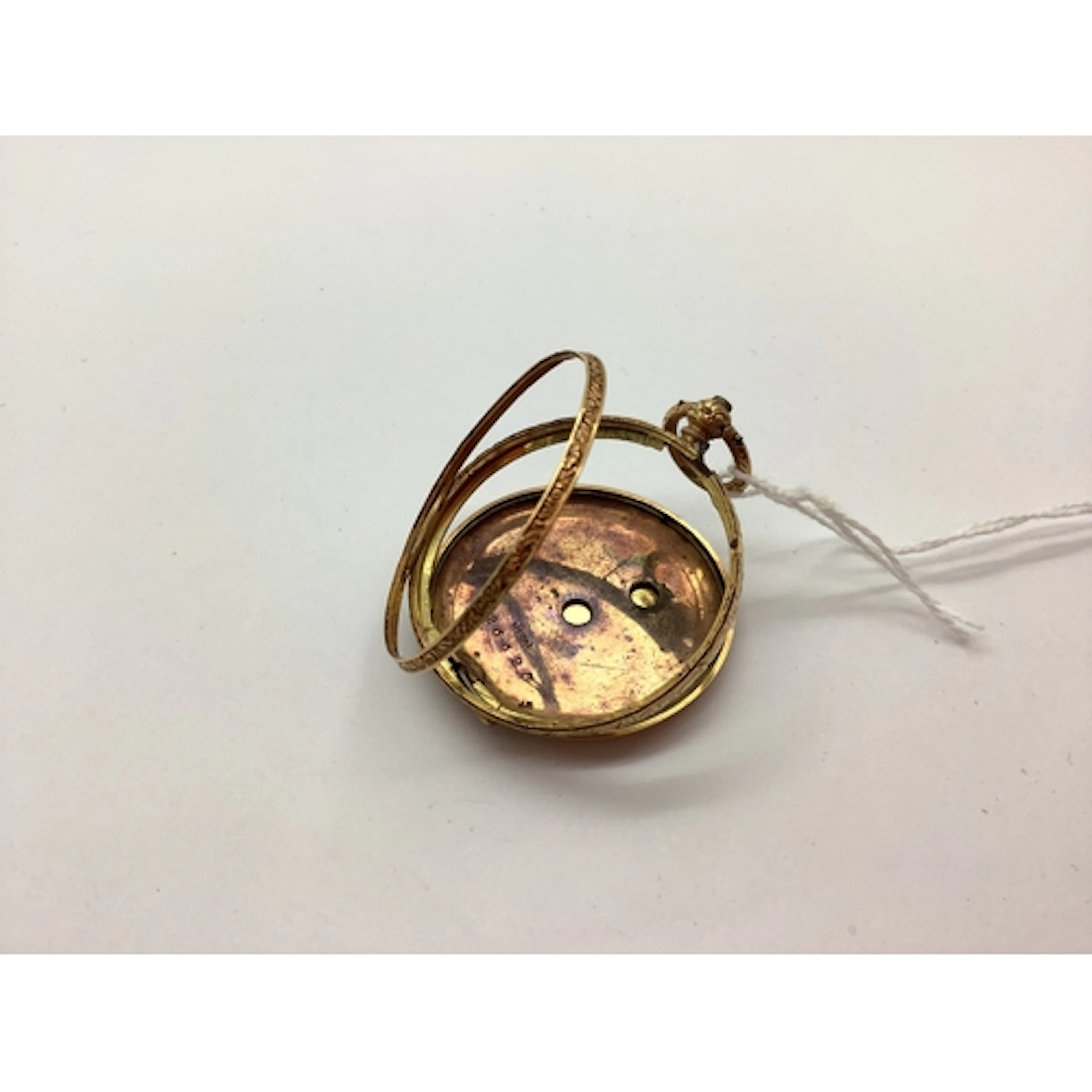 A Decorative Antique Fob Watch Case, (damages / lacking move...