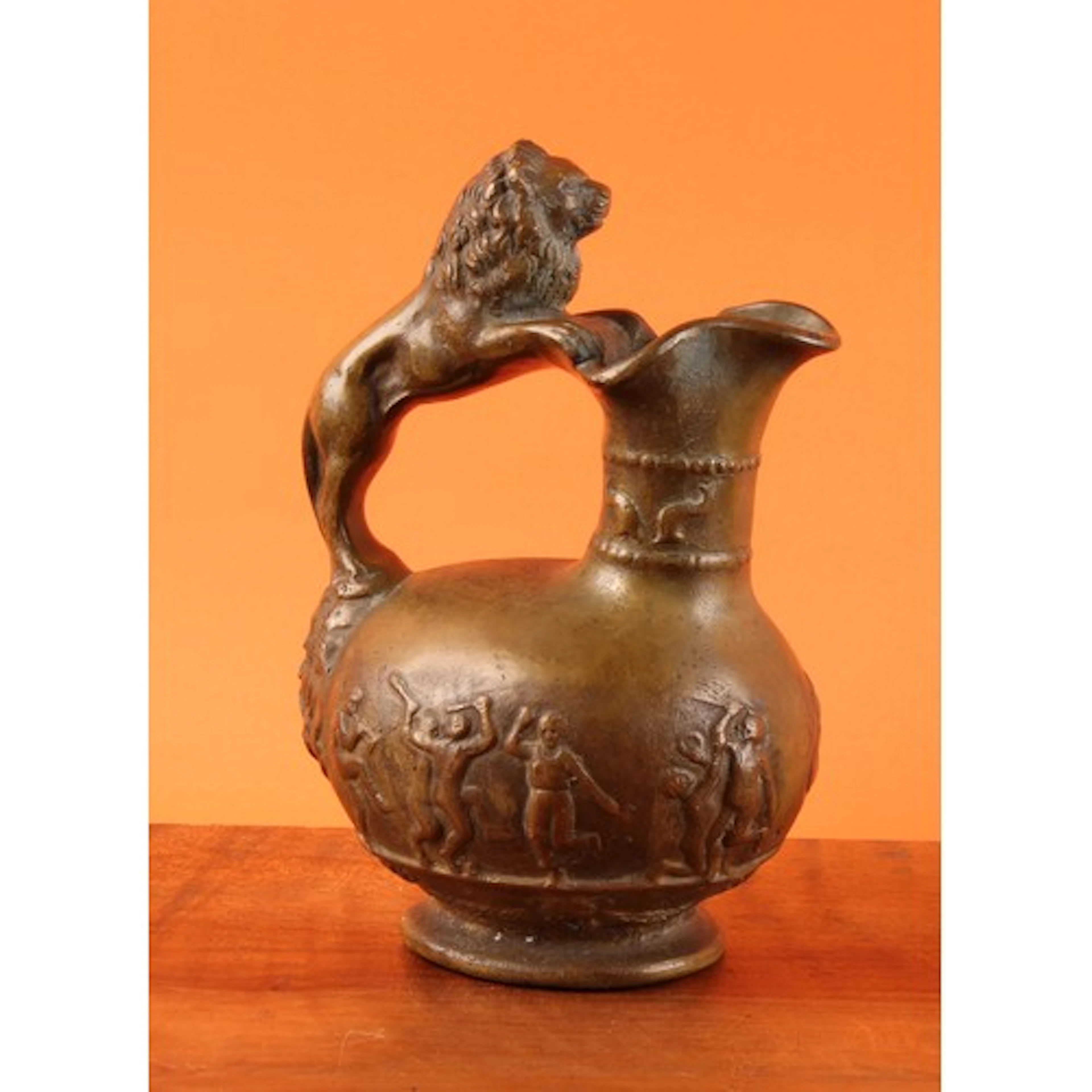 A Grand Tour style bronze Askos jug, in the Ancient manner, ...