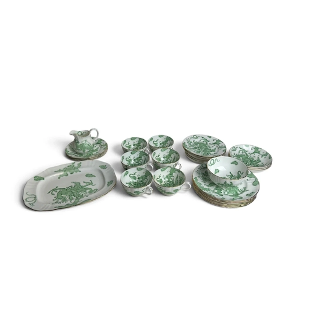 A ROYAL WORCESTER 'CHINESE TIGERS' PART TEA SERVICE To inclu...