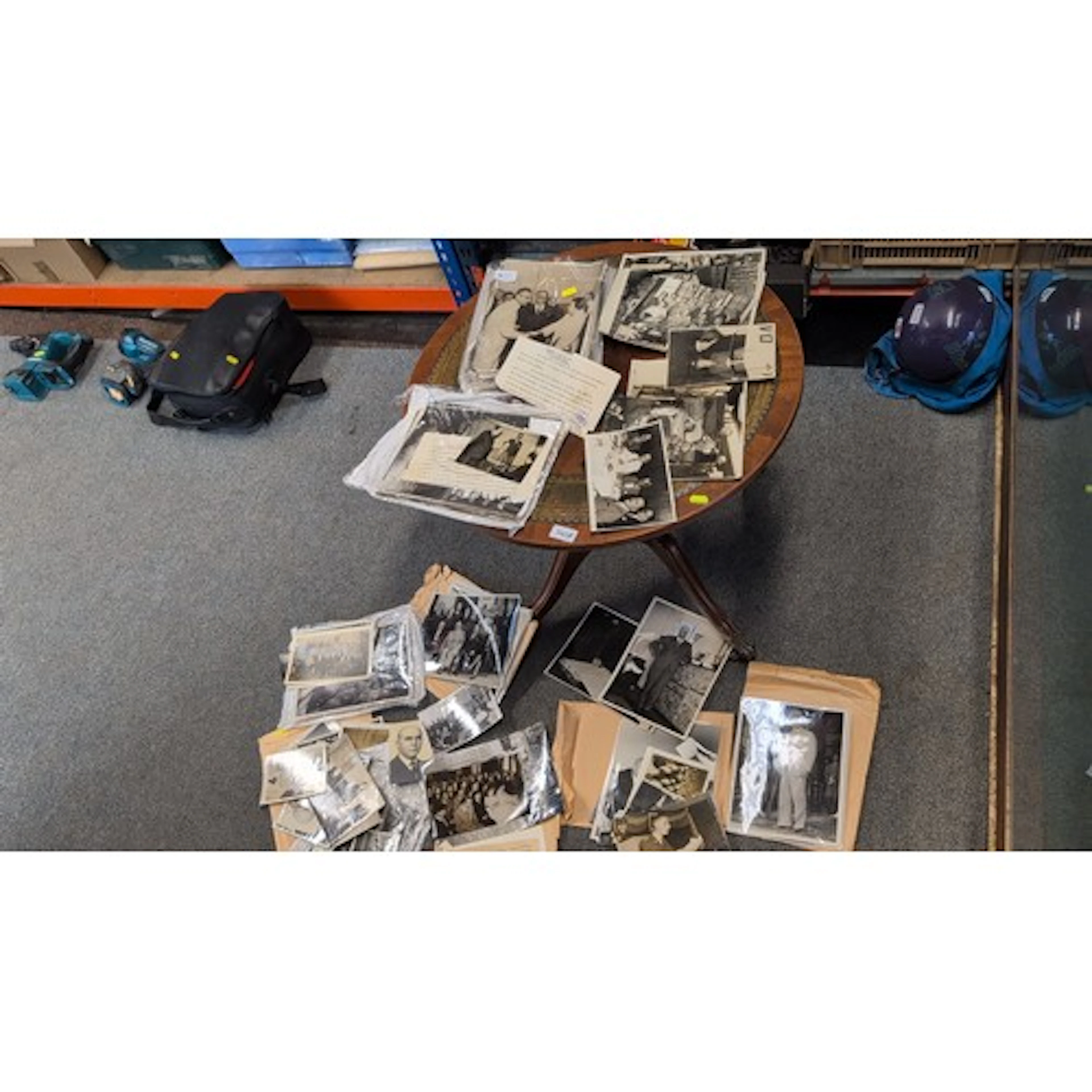 An assortment of mid-20th-century black-and-white photograph...