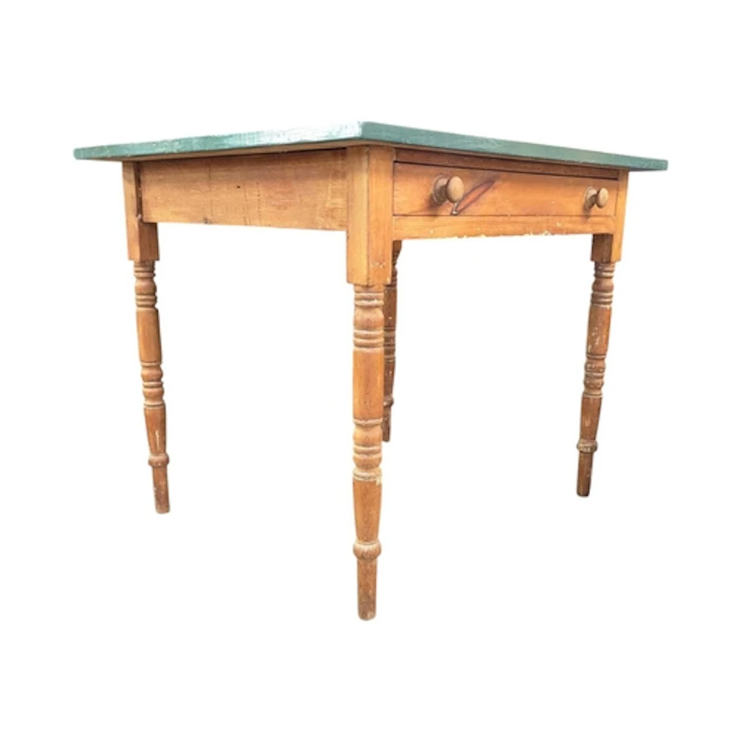 A vintage mid century 20th century chip board top dining tab...