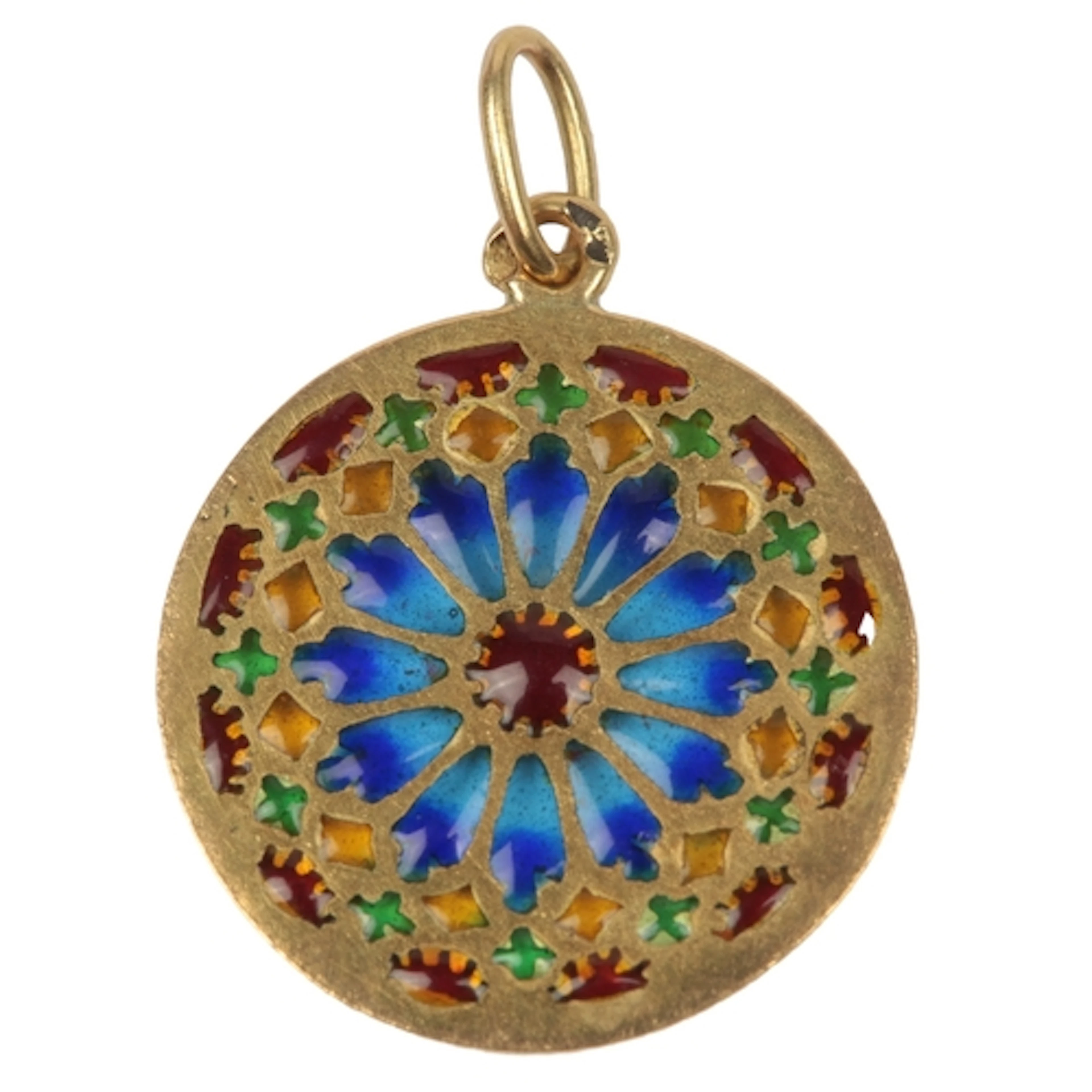 A gold and enamel charm pendant, France, mid 20th century, d...