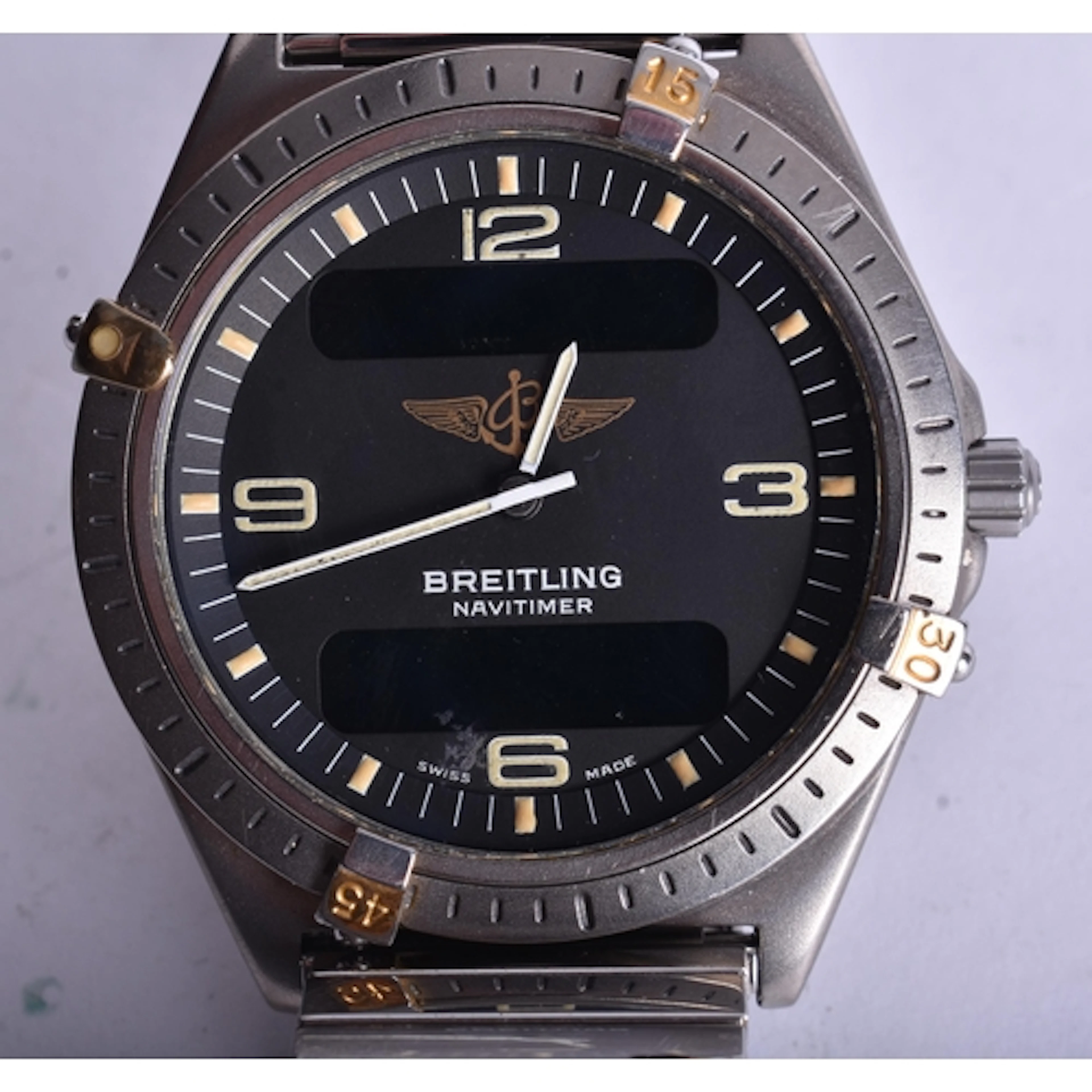 A Breitling Aerospace Navitimer circa 1990s watch with Titan...
