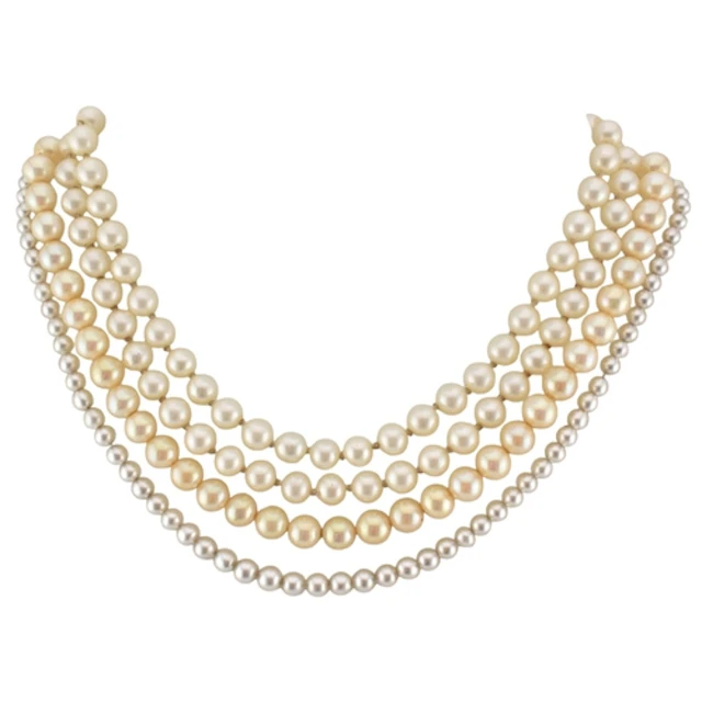 Three simulated pearl necklaces including Ciro. To include: ...