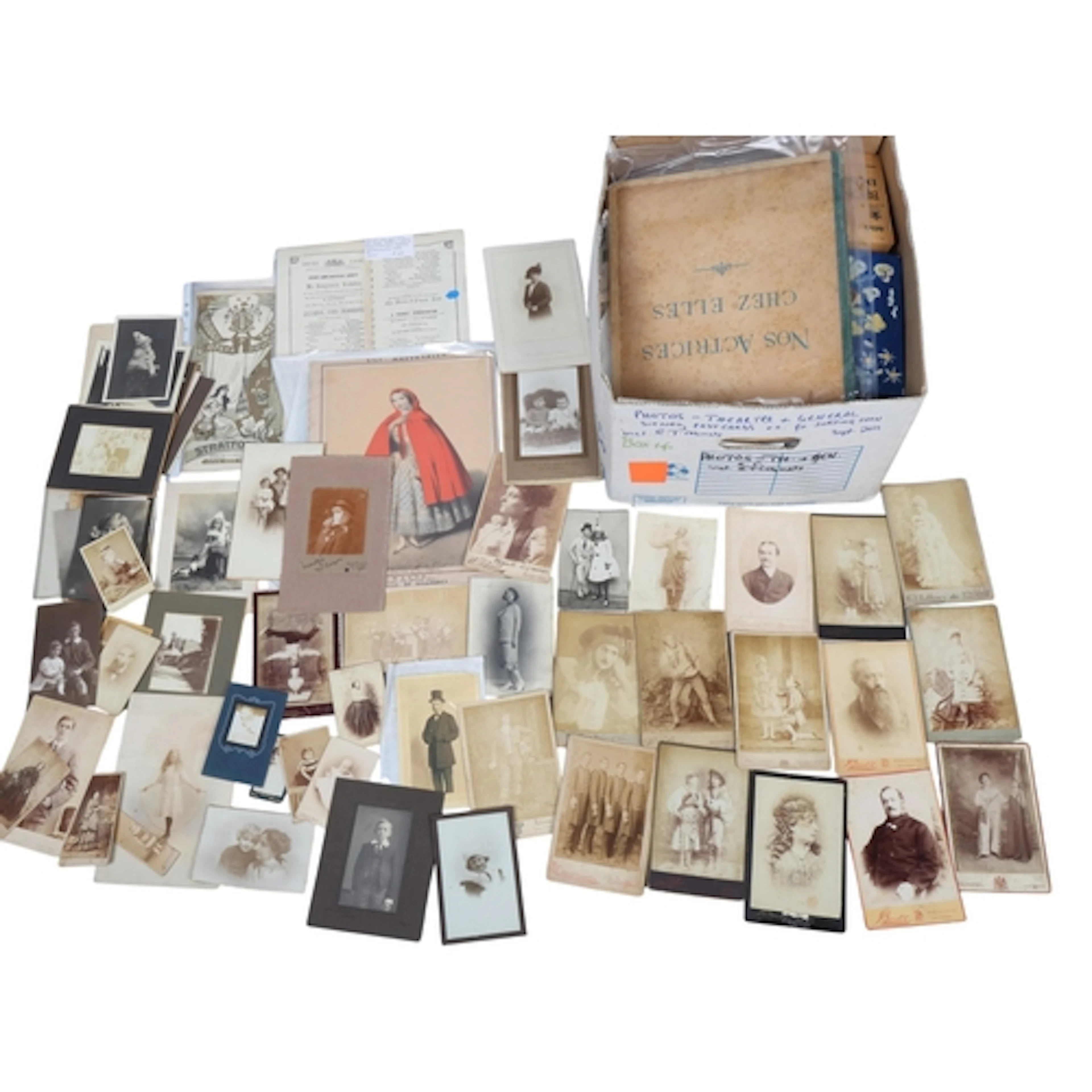 A box containing a large quantity of largely theatre-related...