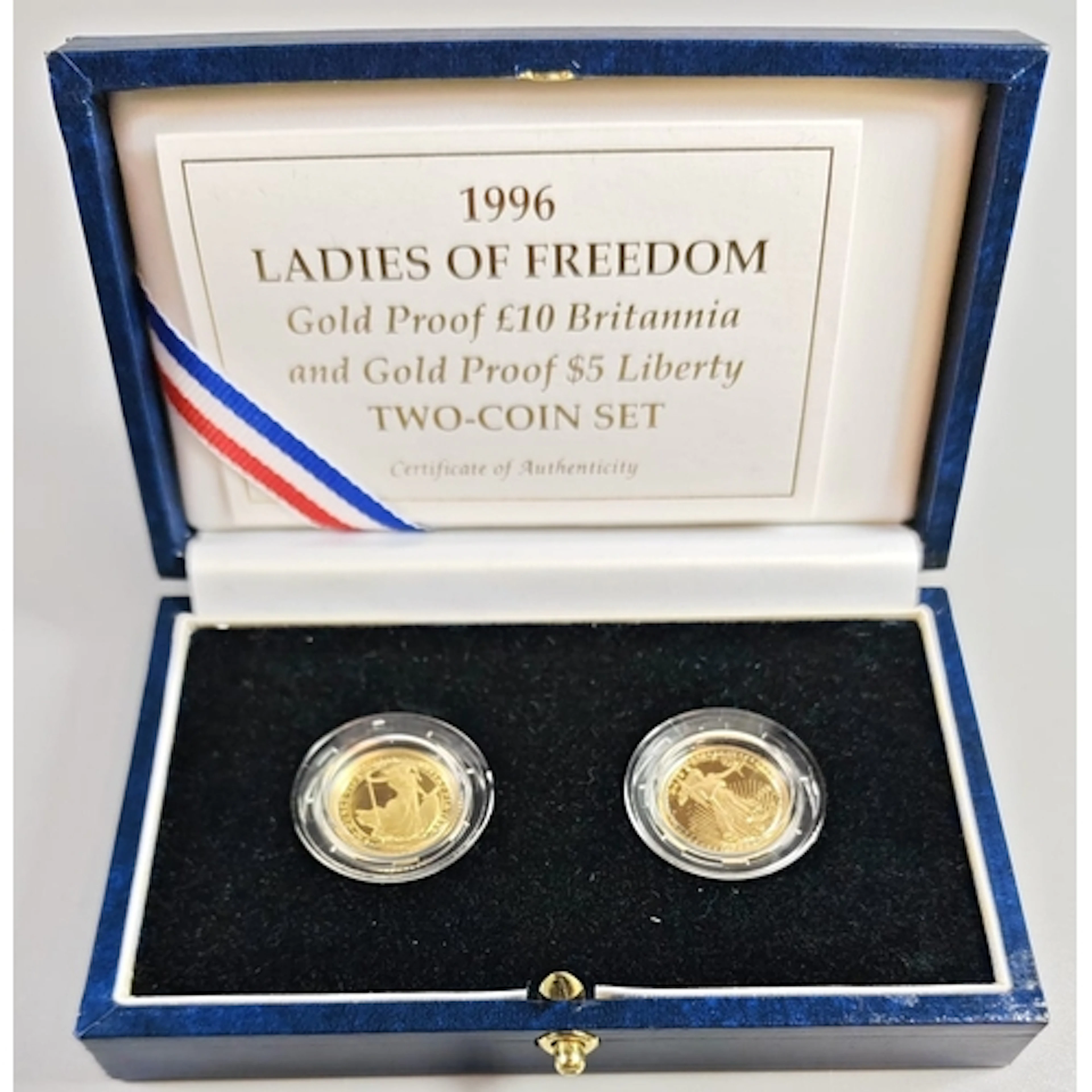 The Royal Mint, 1996 Ladies of Freedom gold proof £10 Britan...