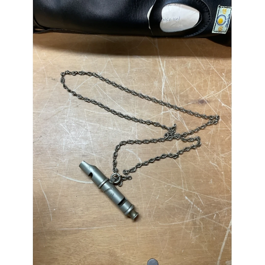 Rare WWII MTB commanders whistle and with correct chain.