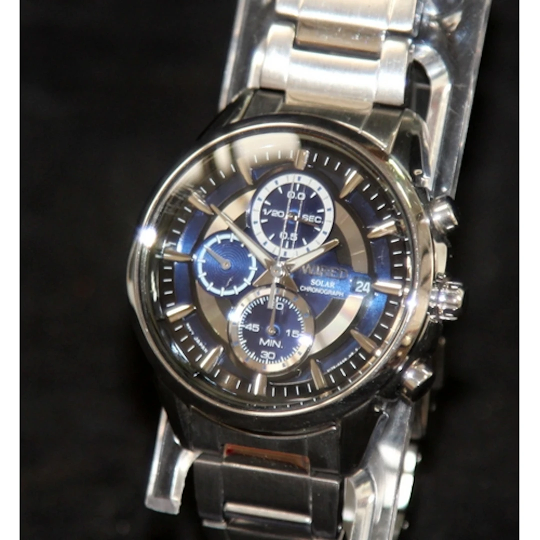 Wired by Seiko gents solar chronograph ref:V176-0AK0. Workin...