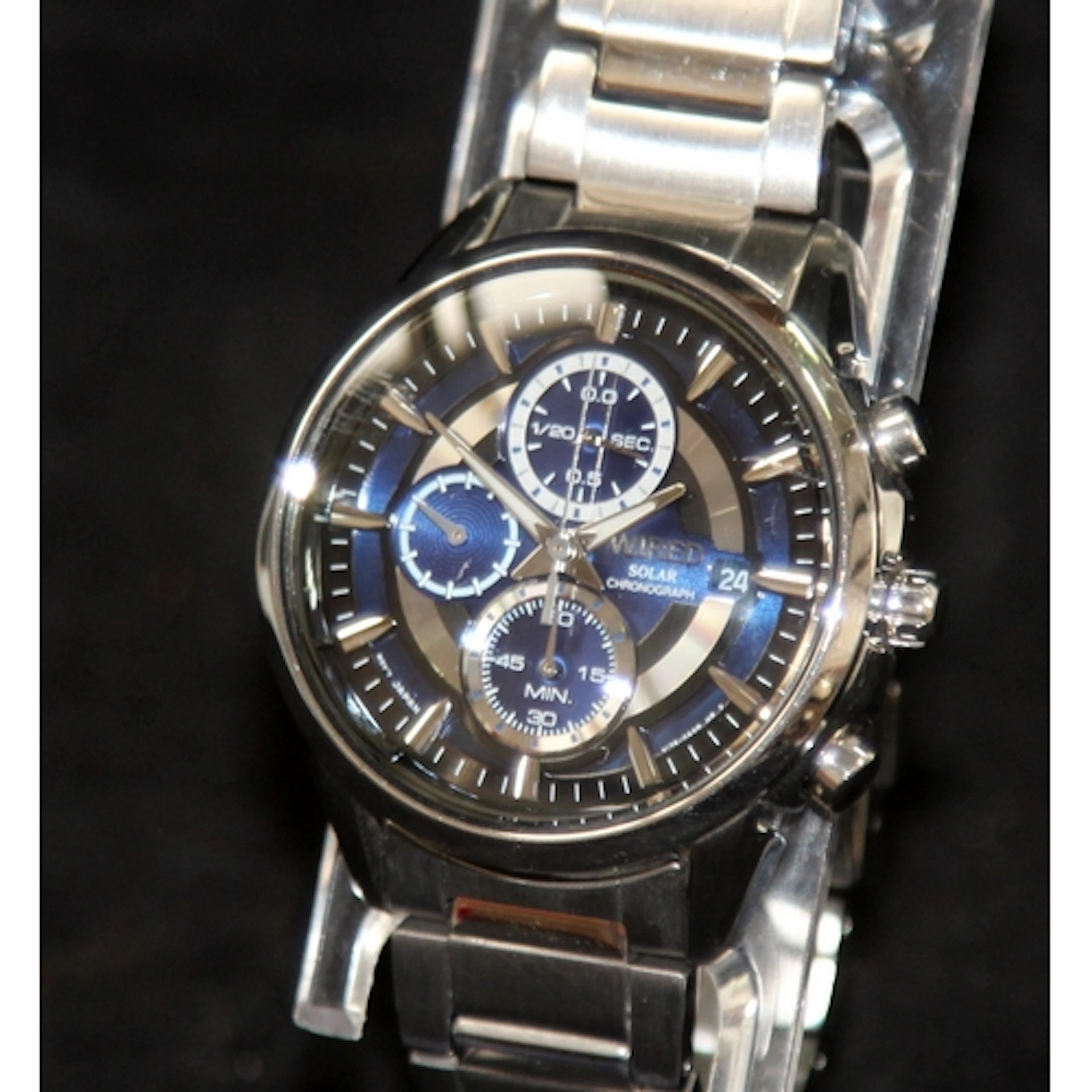Wired by Seiko gents solar chronograph ref:V176-0AK0. Workin...