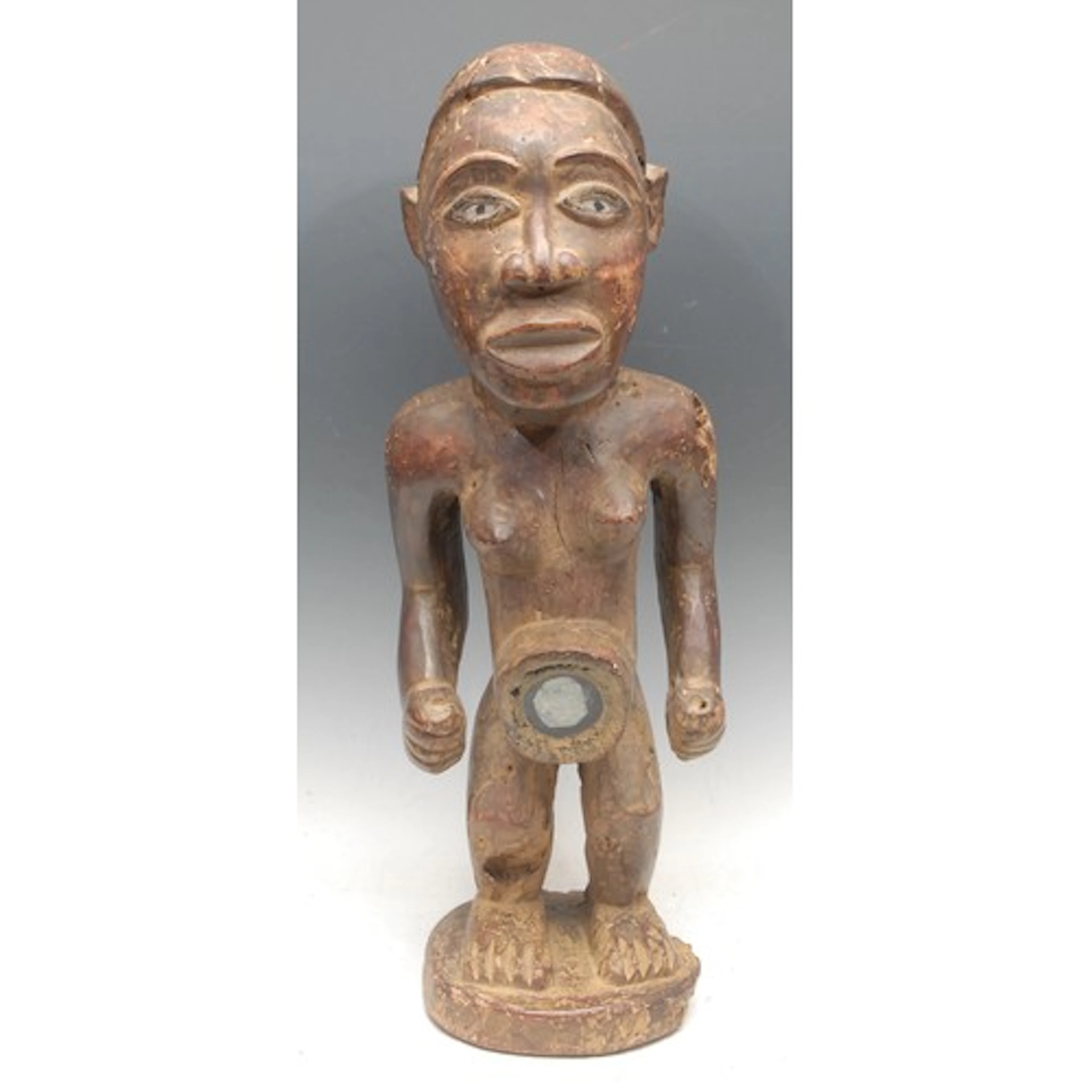 Tribal Art - a Yombe nkisi nkondi power figure, the midriff ...