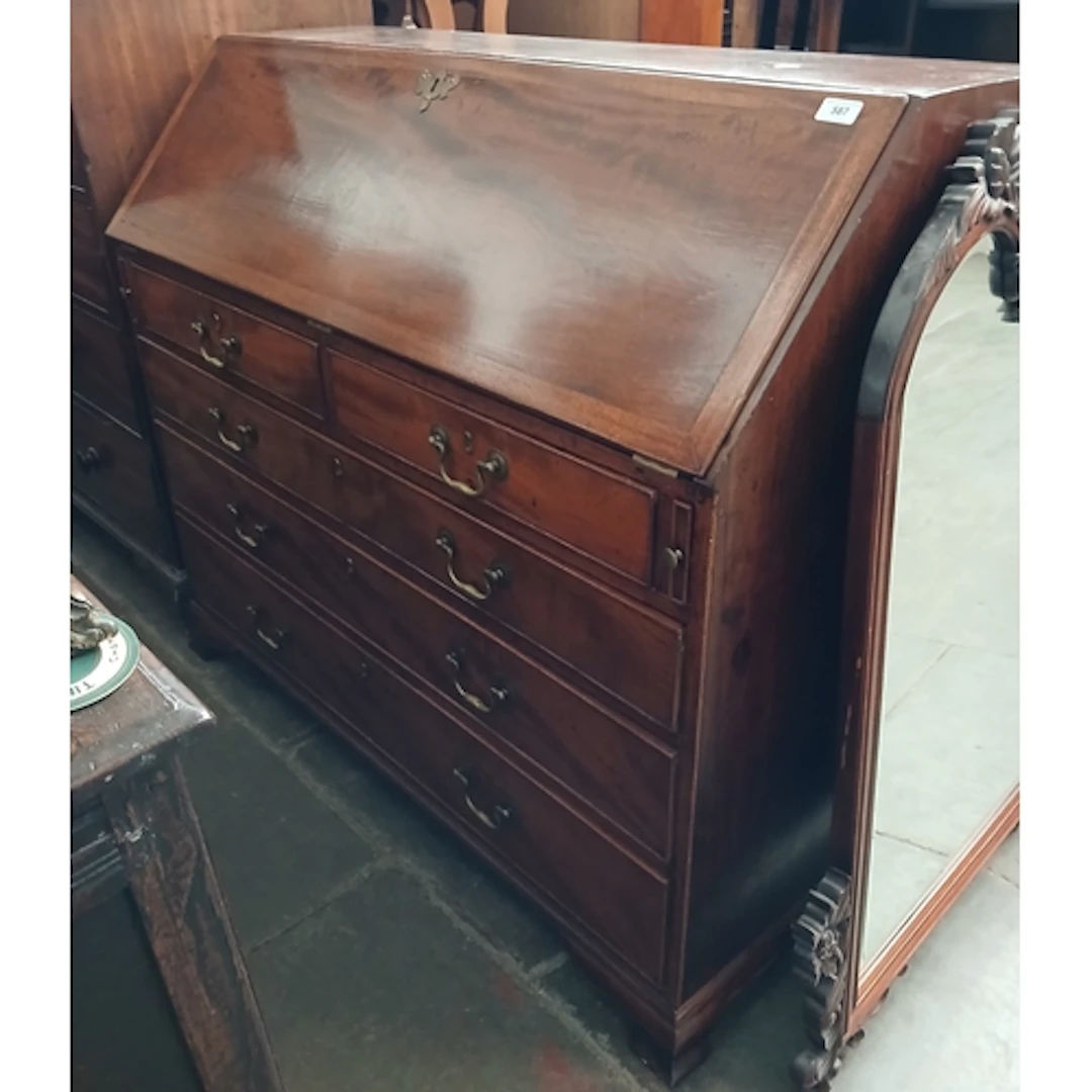 A George III mahogany bureau.