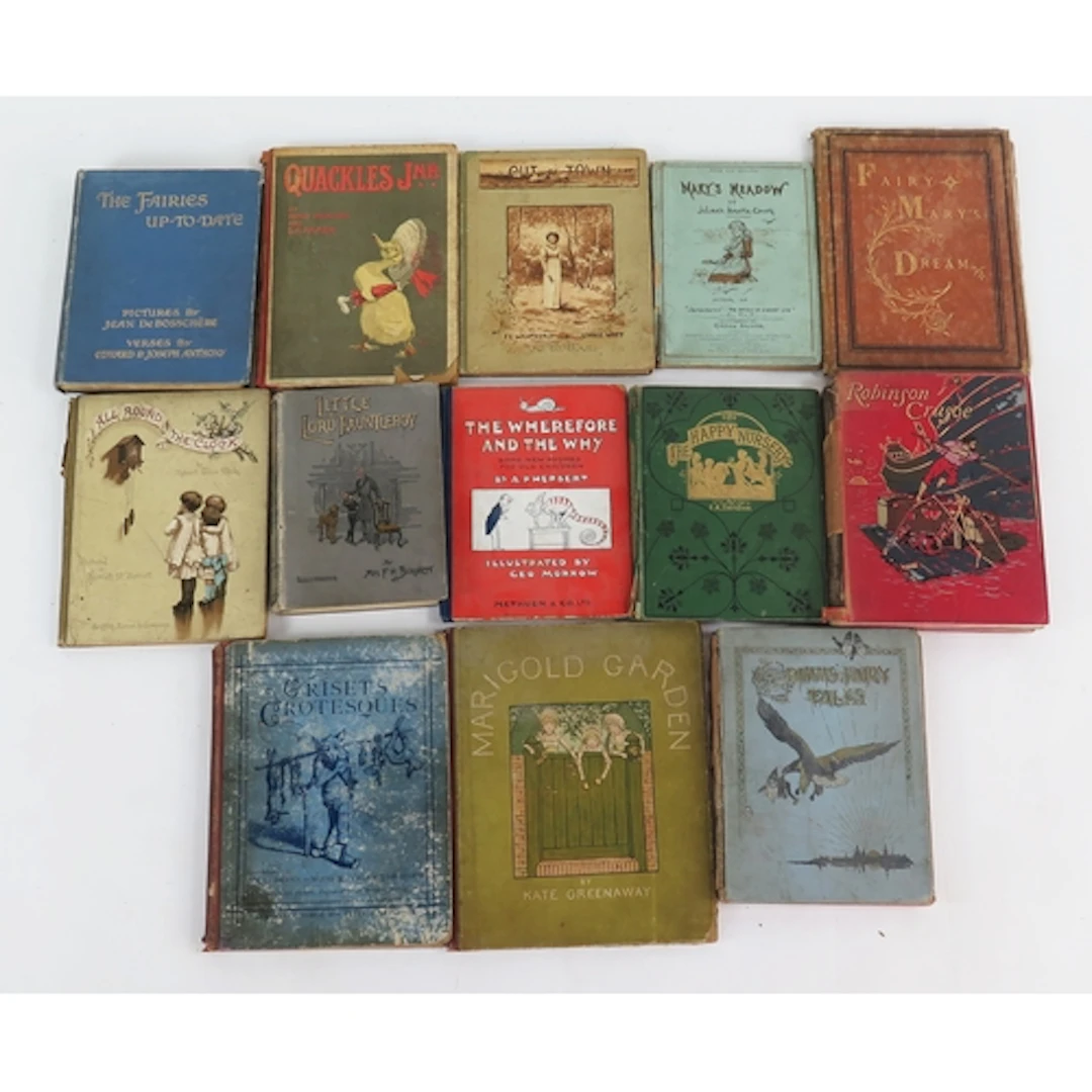 Assorted children's books including The Happy Nursery by E. ...