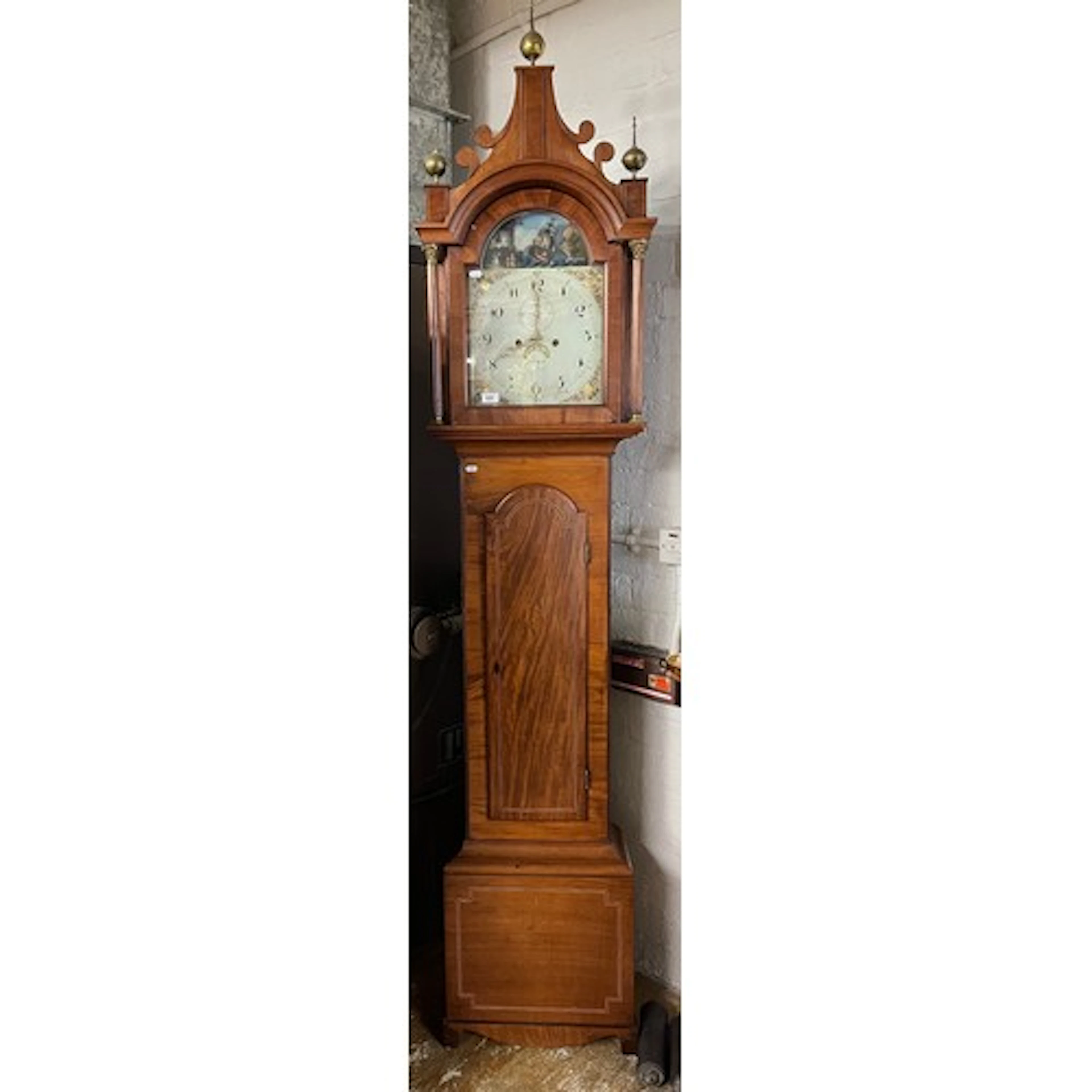 19th century mahogany long case clock by J. Bell of Norwich,...