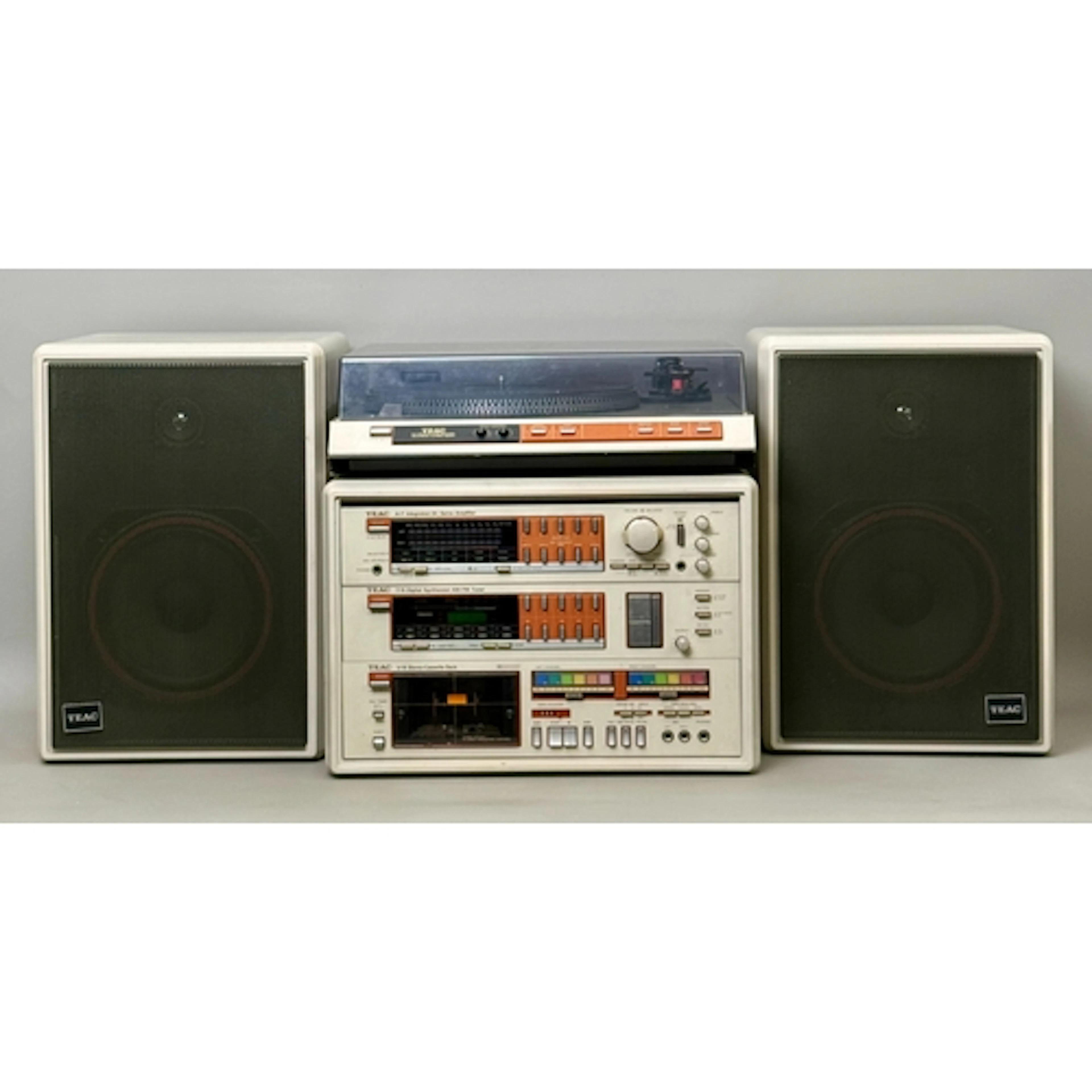A rare vintage TEAC hifi stereo stack system, c.1981, with t...