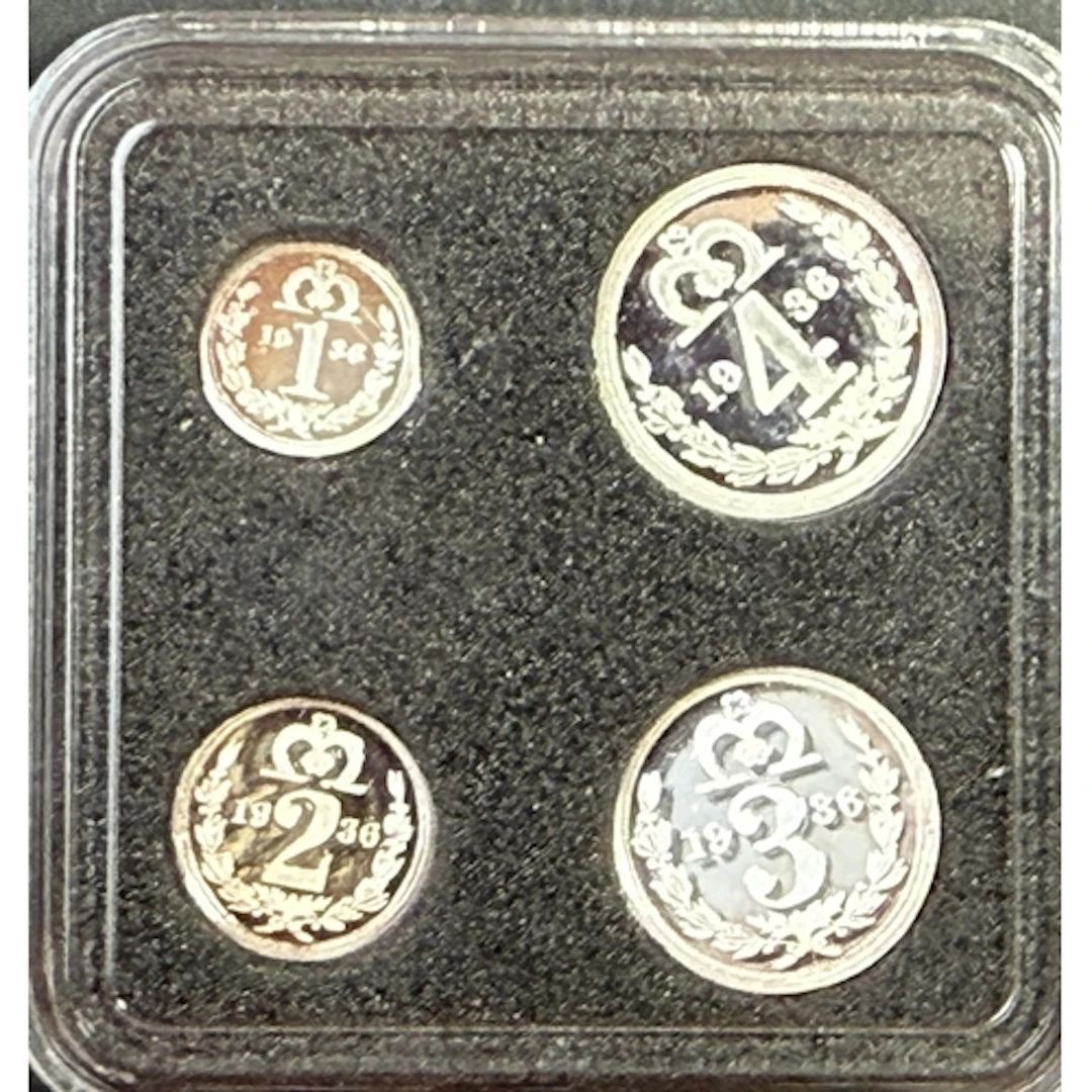 UK 1936 complete Silver Maundy Fantasy EDVIII coin set, comp...