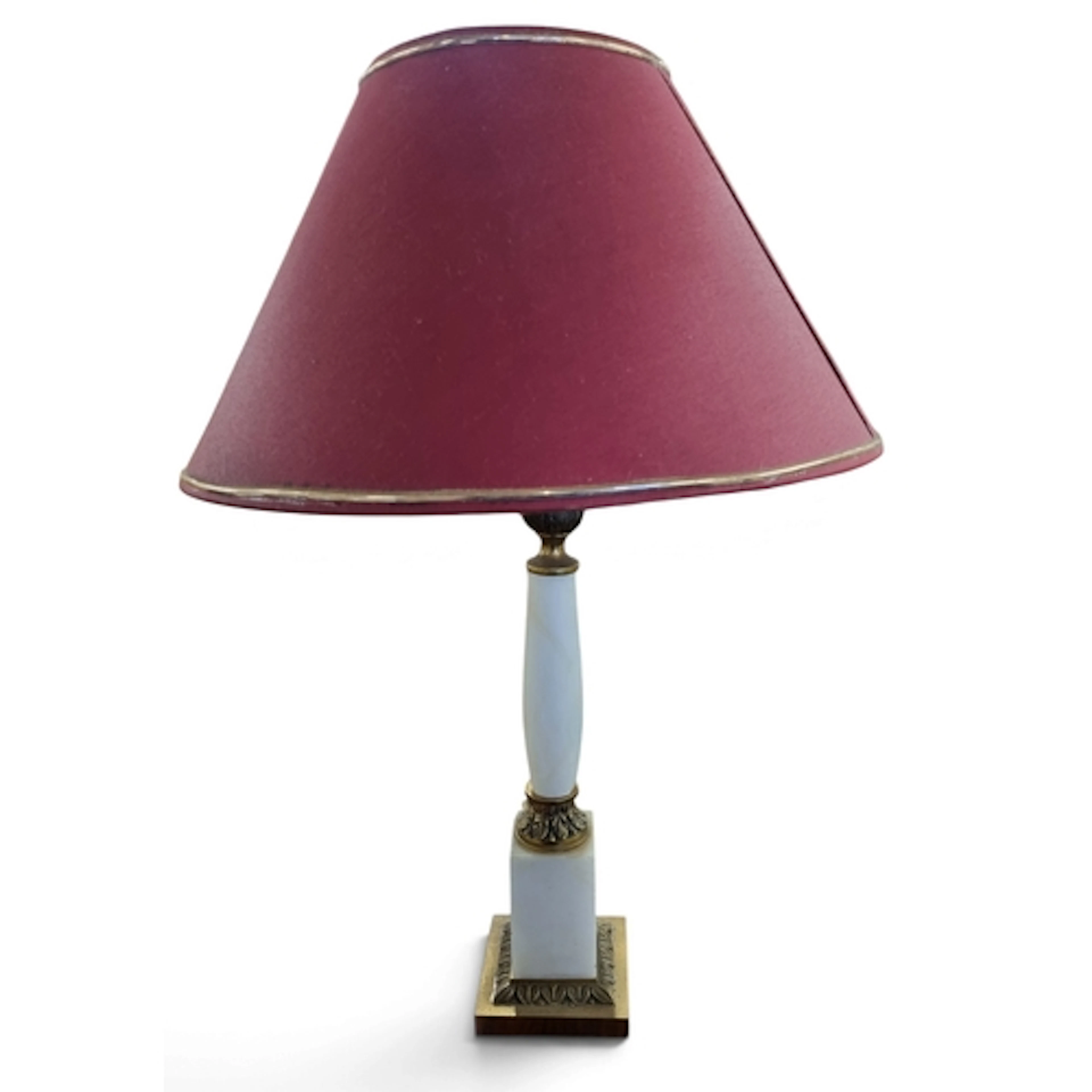 A good 20th Brass and Alabaster Table Lamp. H 43 cm approx.