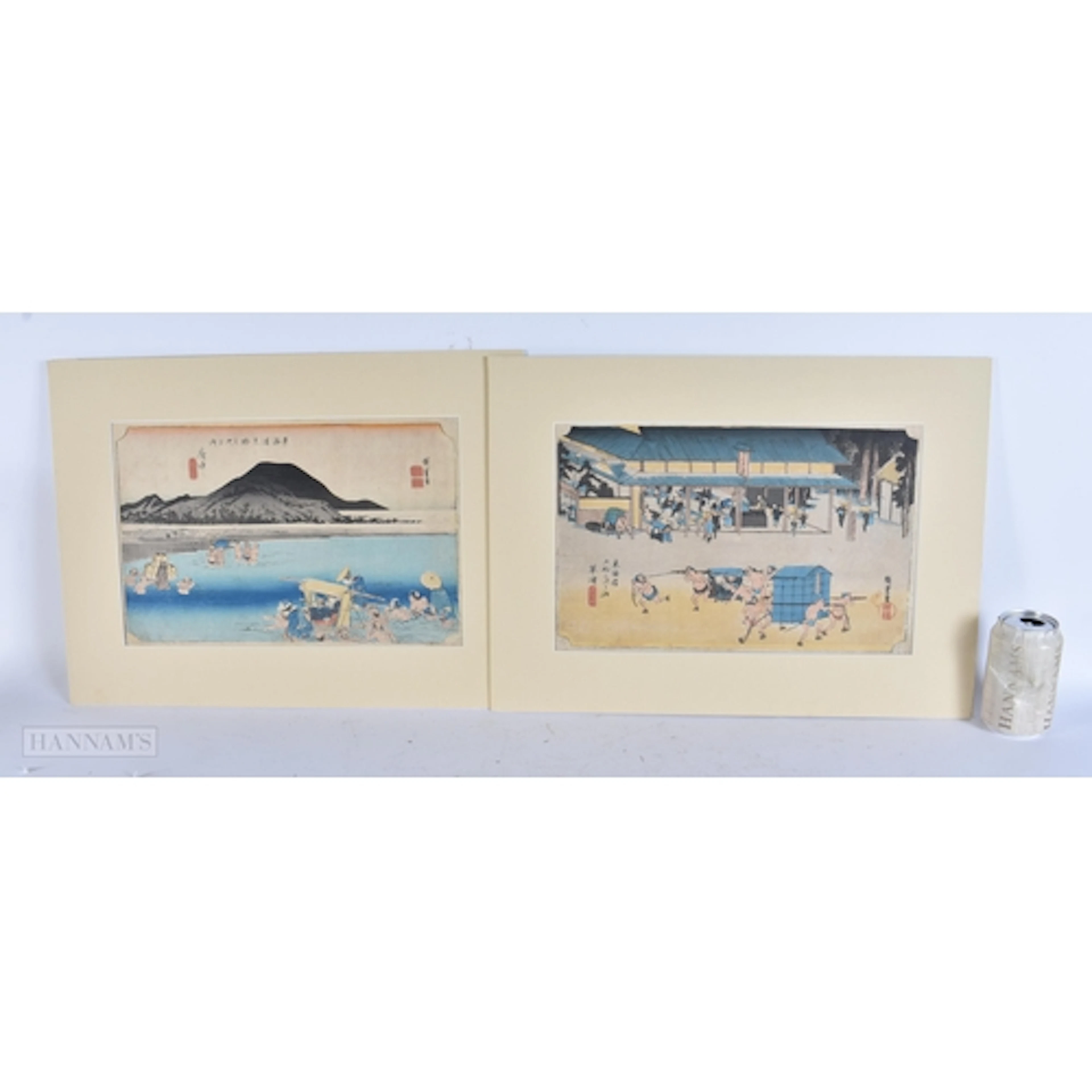 A PAIR OF 19TH CENTURY JAPANESE MEIJI PERIOD WOODBLOCK PRINT...