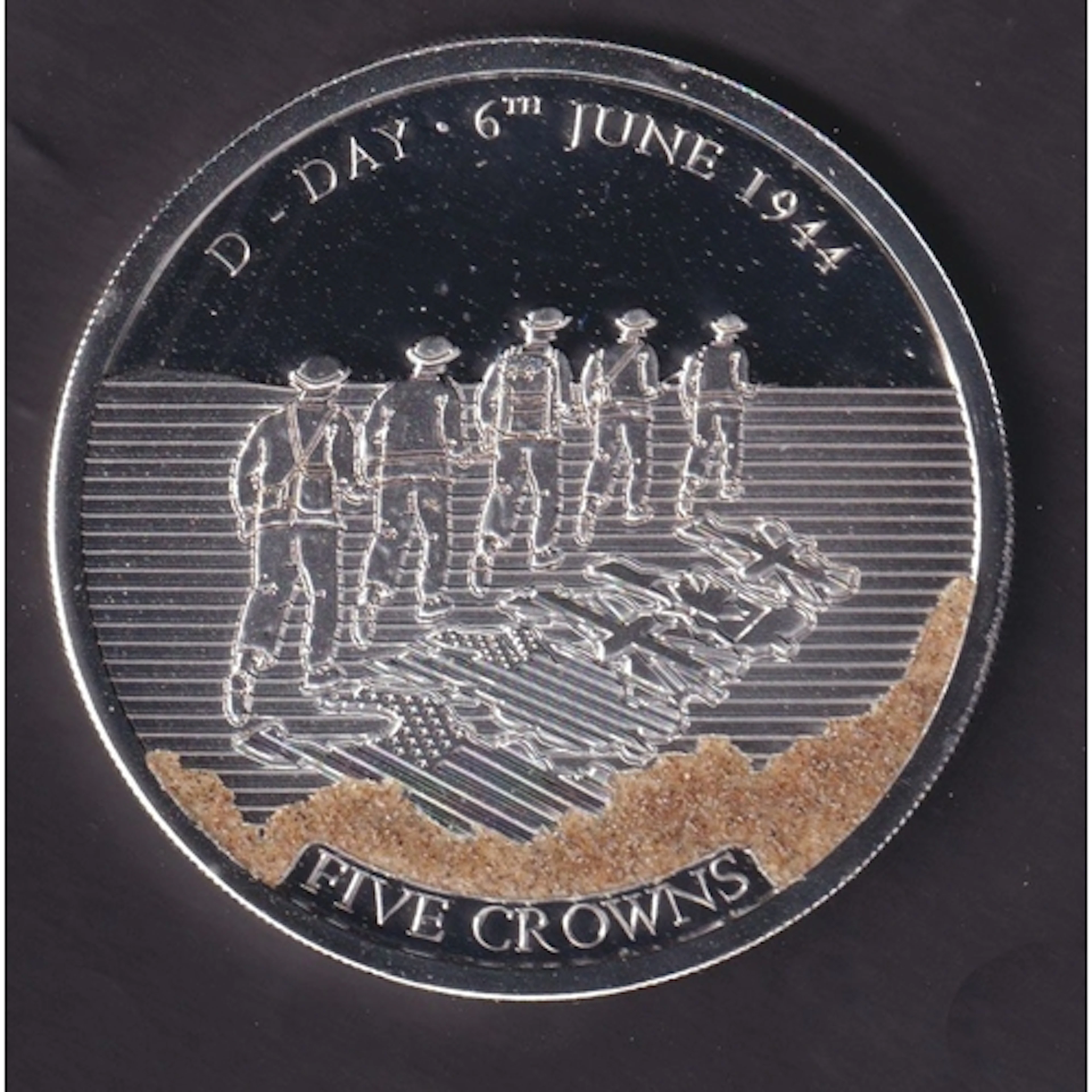 Tristan da Cunha 2019 D-Day 75th Anniversary silver proof Fi...
