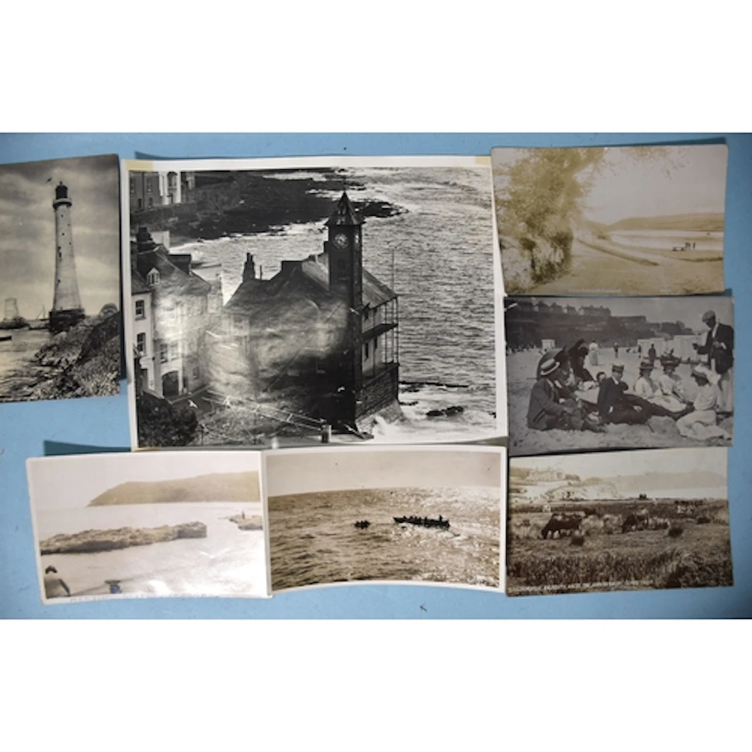 Seven "Oxford" RP postcards of Cawsand, seven other RP postc...